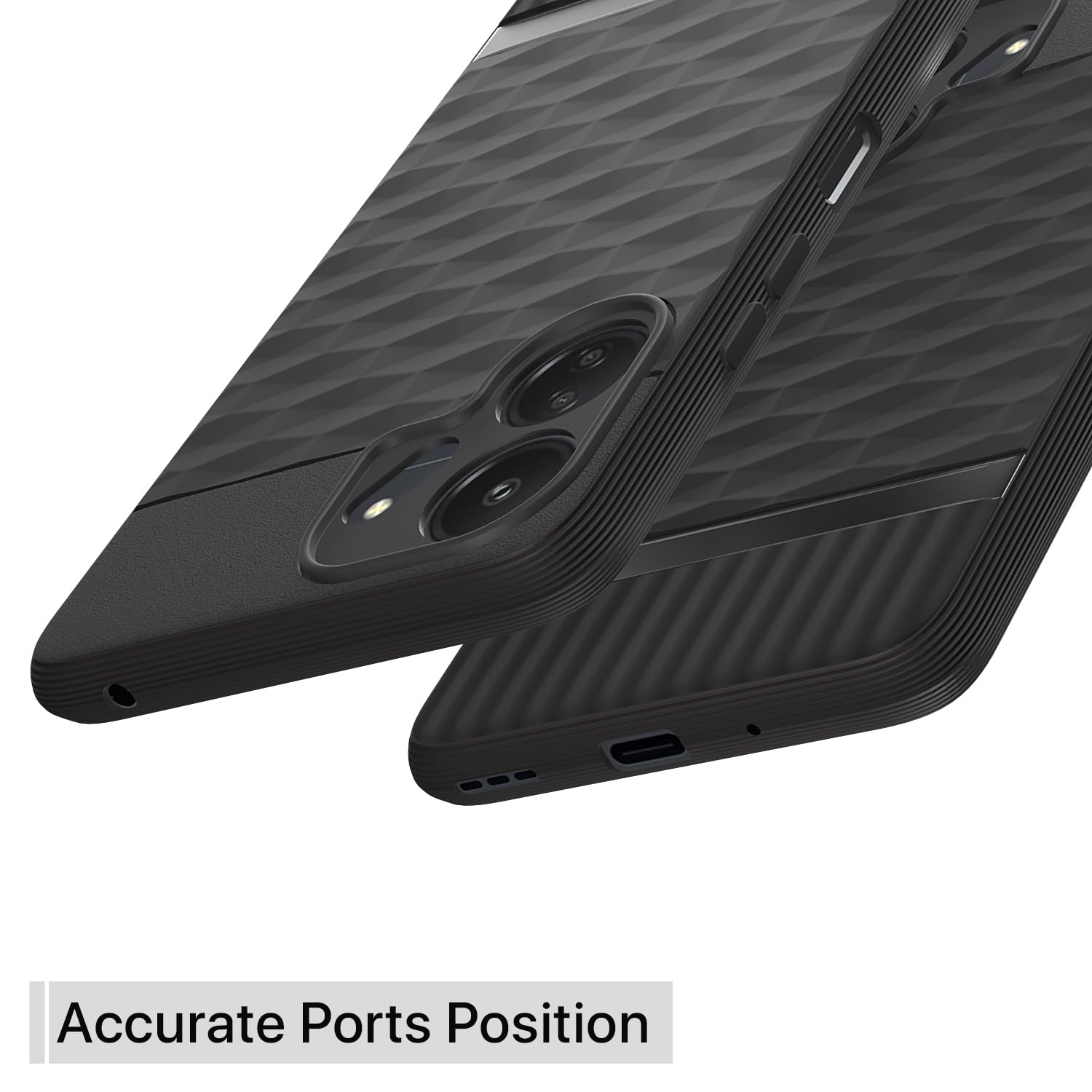 Pikkme Redmi 13c 4G / Redmi 13c 5G / Poco C65 Gencase Back Cover (Black)