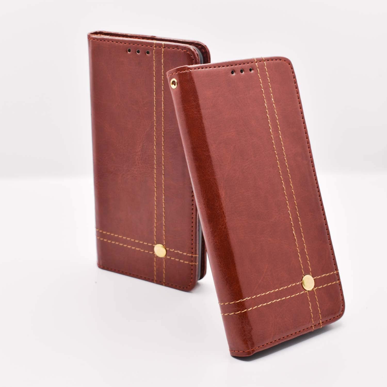 Pikkme Samsung Galaxy M31s Magnetic Flip Cover (Brown)