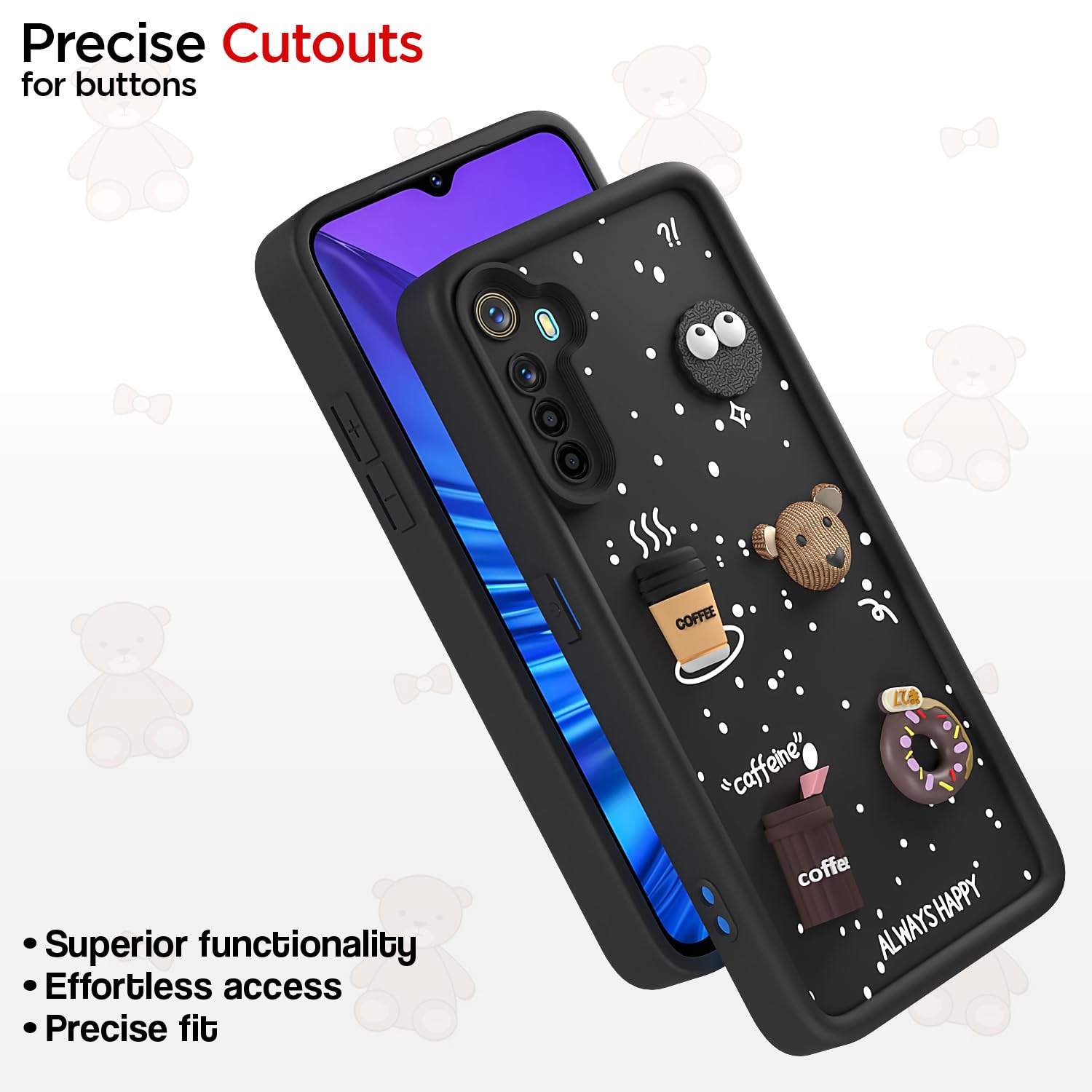Pikkme Realme 5/5s/5i/3D black back cover – photo 6