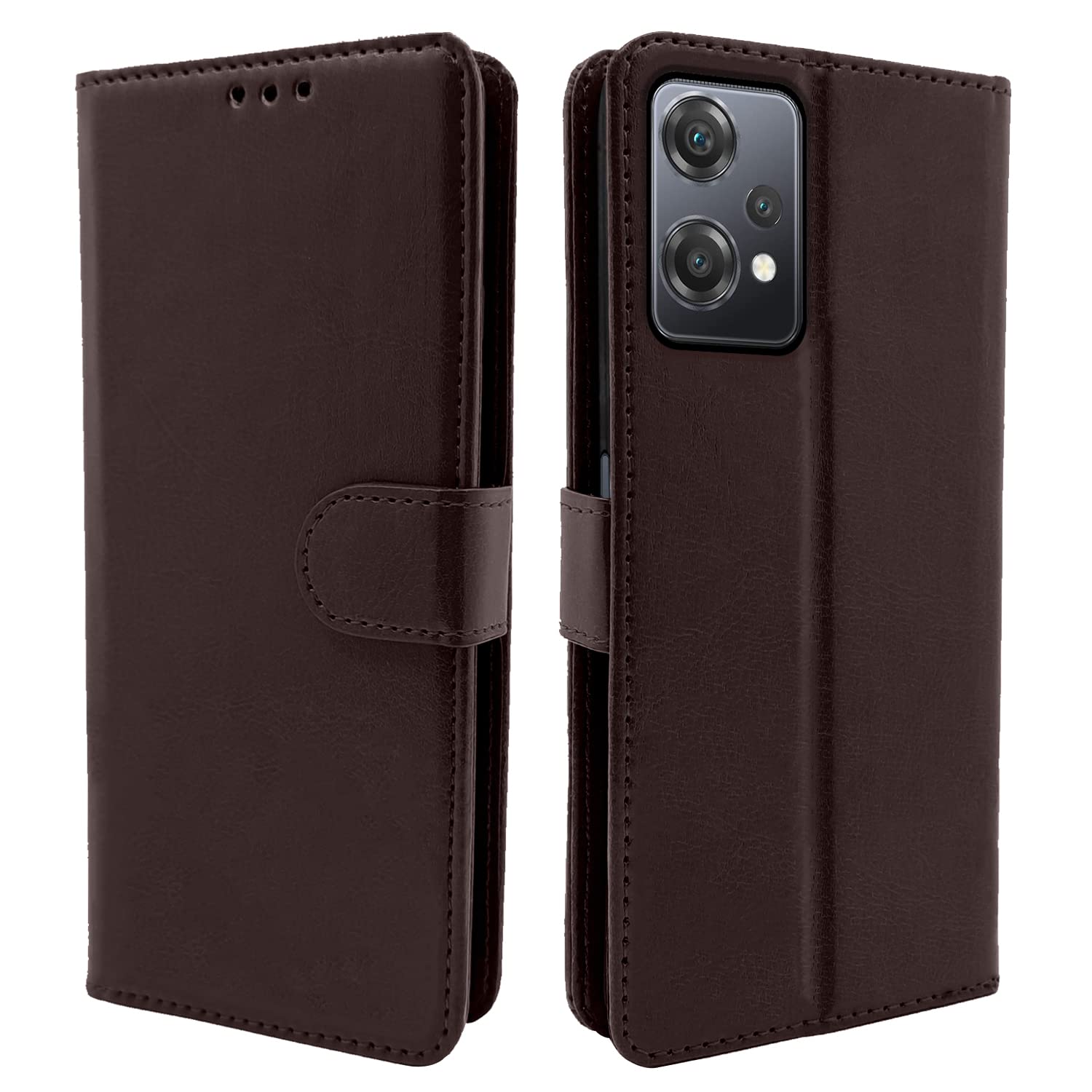 Pikkme Oneplus Nord Ce 2 Lite 5G Flip Vintage Flip Cover (Coffee)