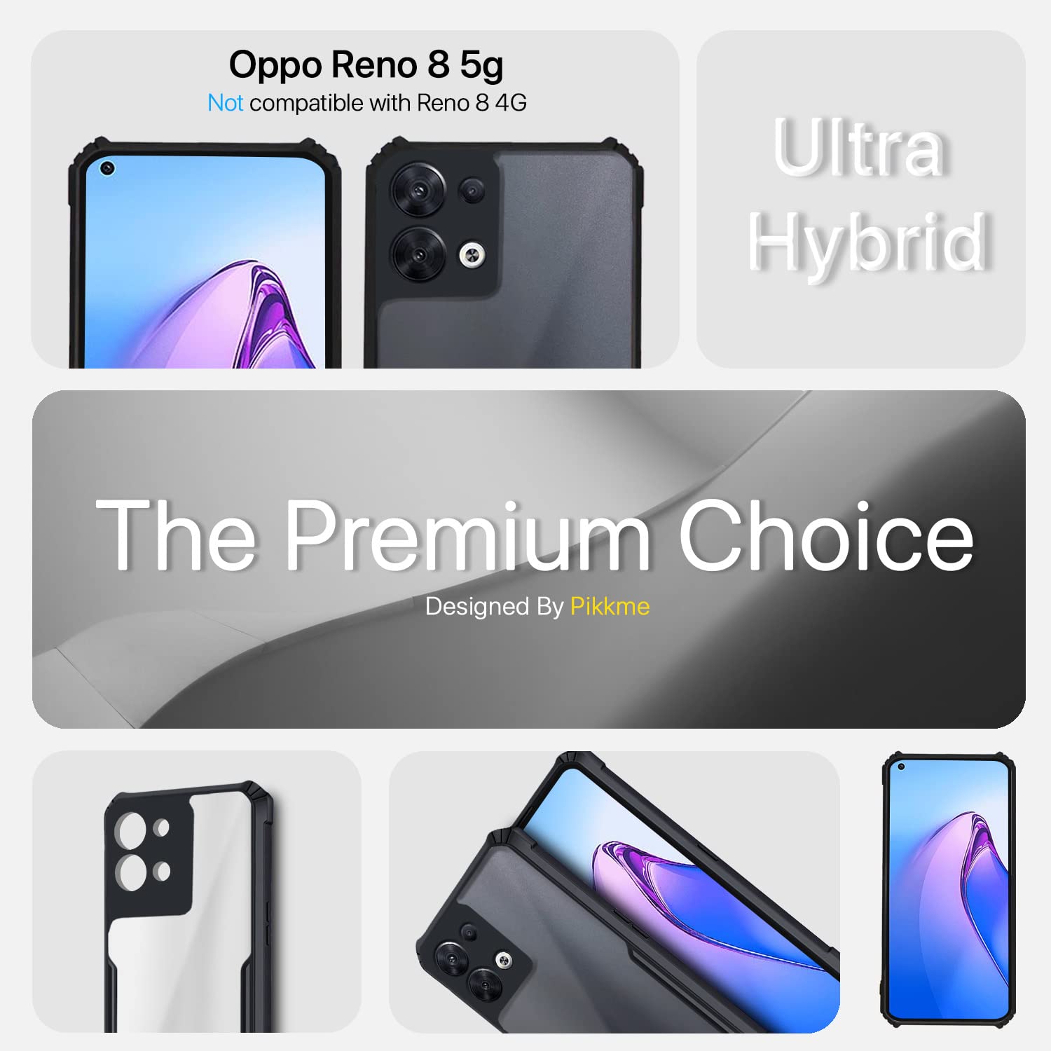 Black phone cover for Oppo Reno 8 5G – Pikkme – photo 5