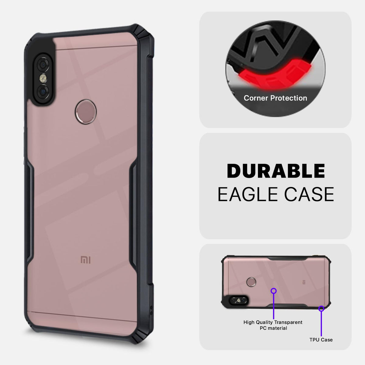 Pikkme Redmi Note 5 Pro black back cover – photo 5