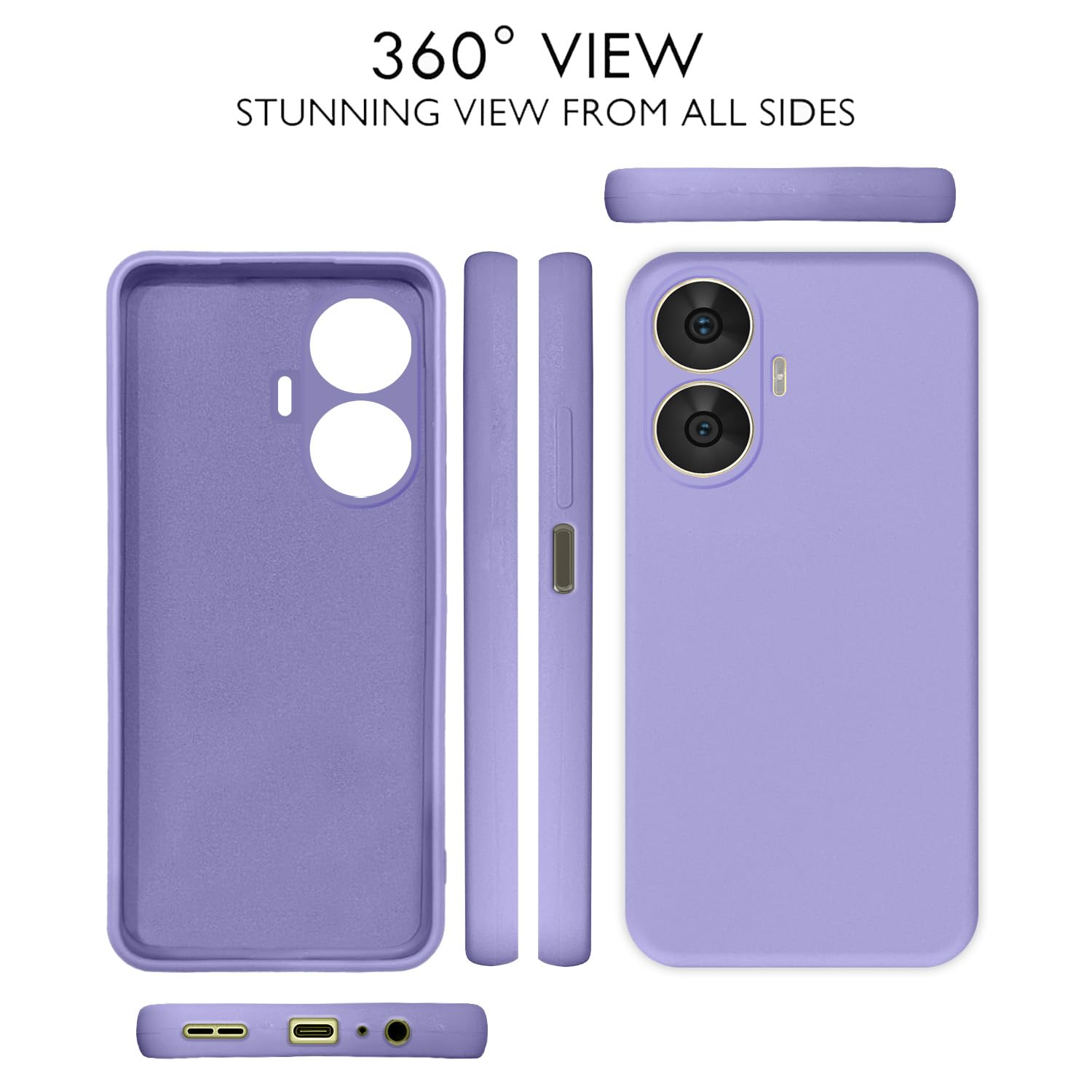 Pikkme Realme C55 / Narzo N55 Liquid Silicone Back Cover | Purple