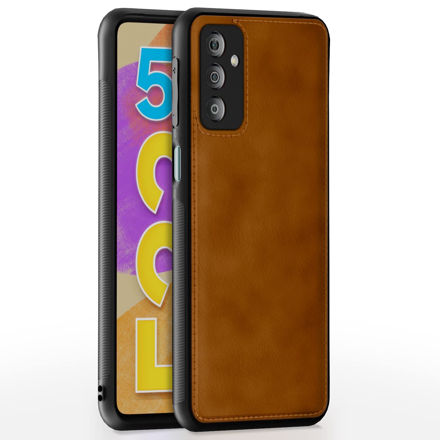 Samsung Galaxy F23 5G Leather Back Cover – Brown