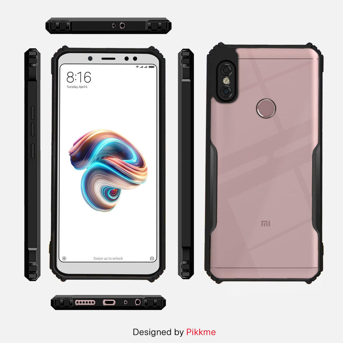 Pikkme Redmi Note 5 Pro black back cover – photo 3