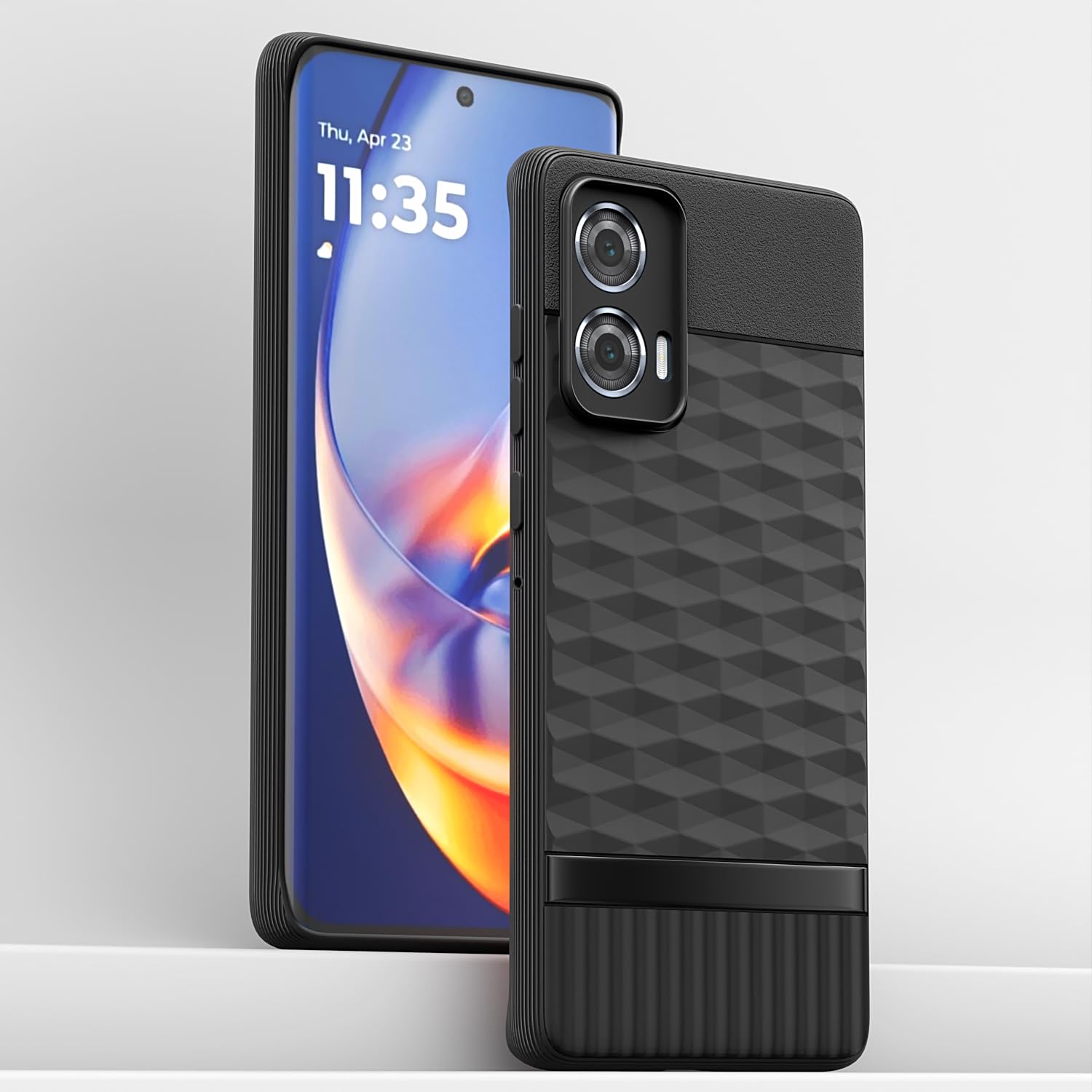 Pikkme Motorola Moto Edge 50 Fusion 5G Shockproof Soft Flexible Gencase Back Cover (Black)
