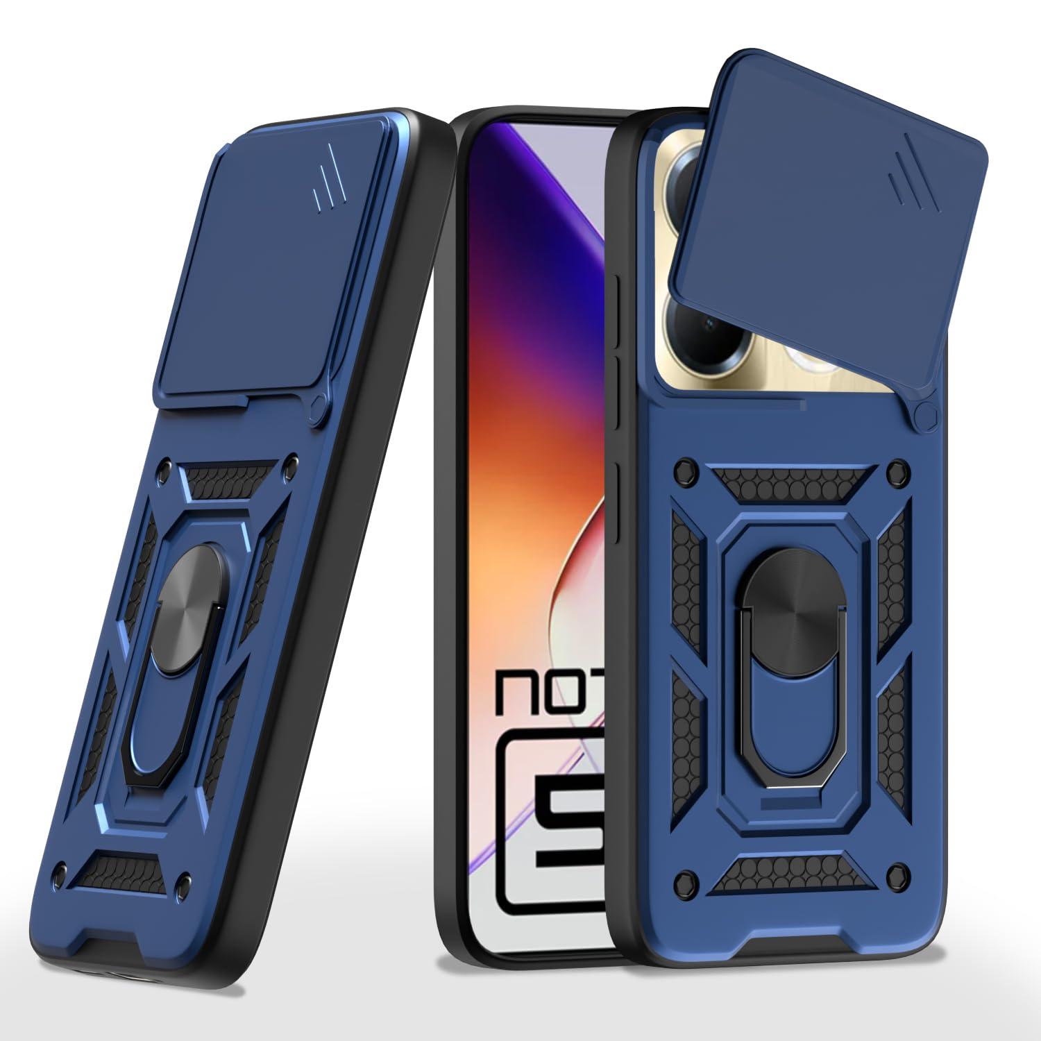 Infinix Note 40 5G/360 D10 Camera Shield mobile cover in blue by Pikkme