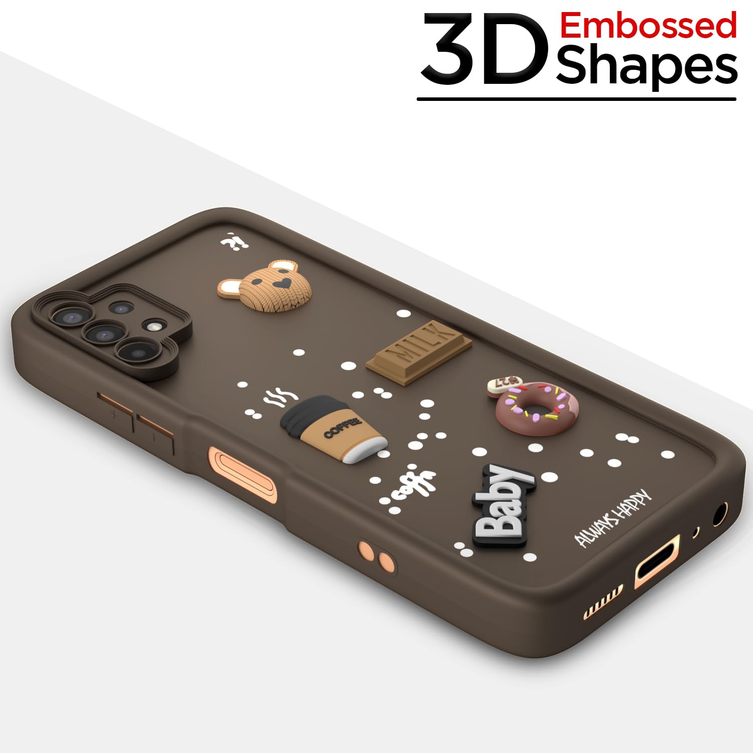 Samsung A13 4G/A13 5G Silicone mobile cover in brown by Pikkme – photo 3