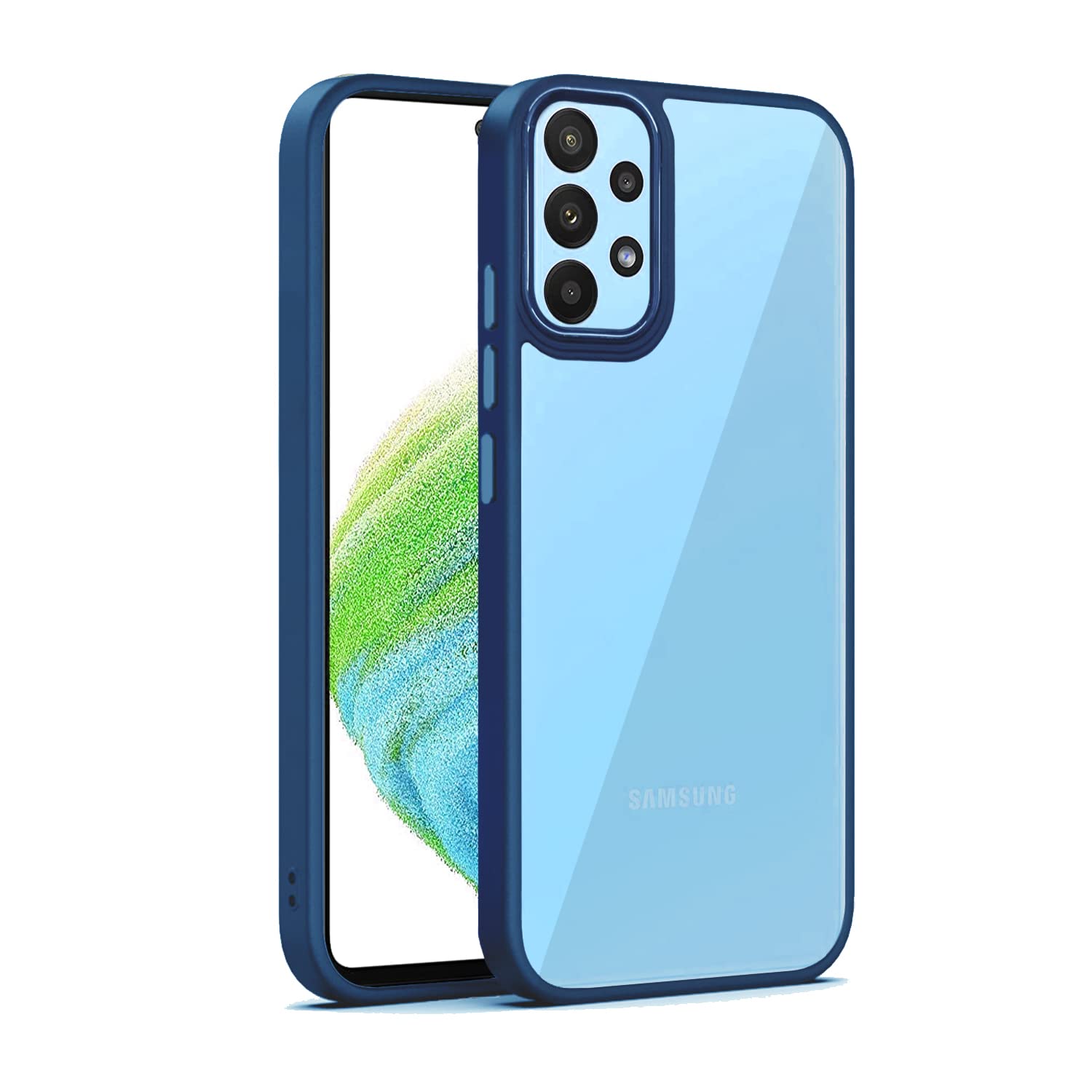 Blue Chrome back cover for Samsung A73 5G – Pikkme