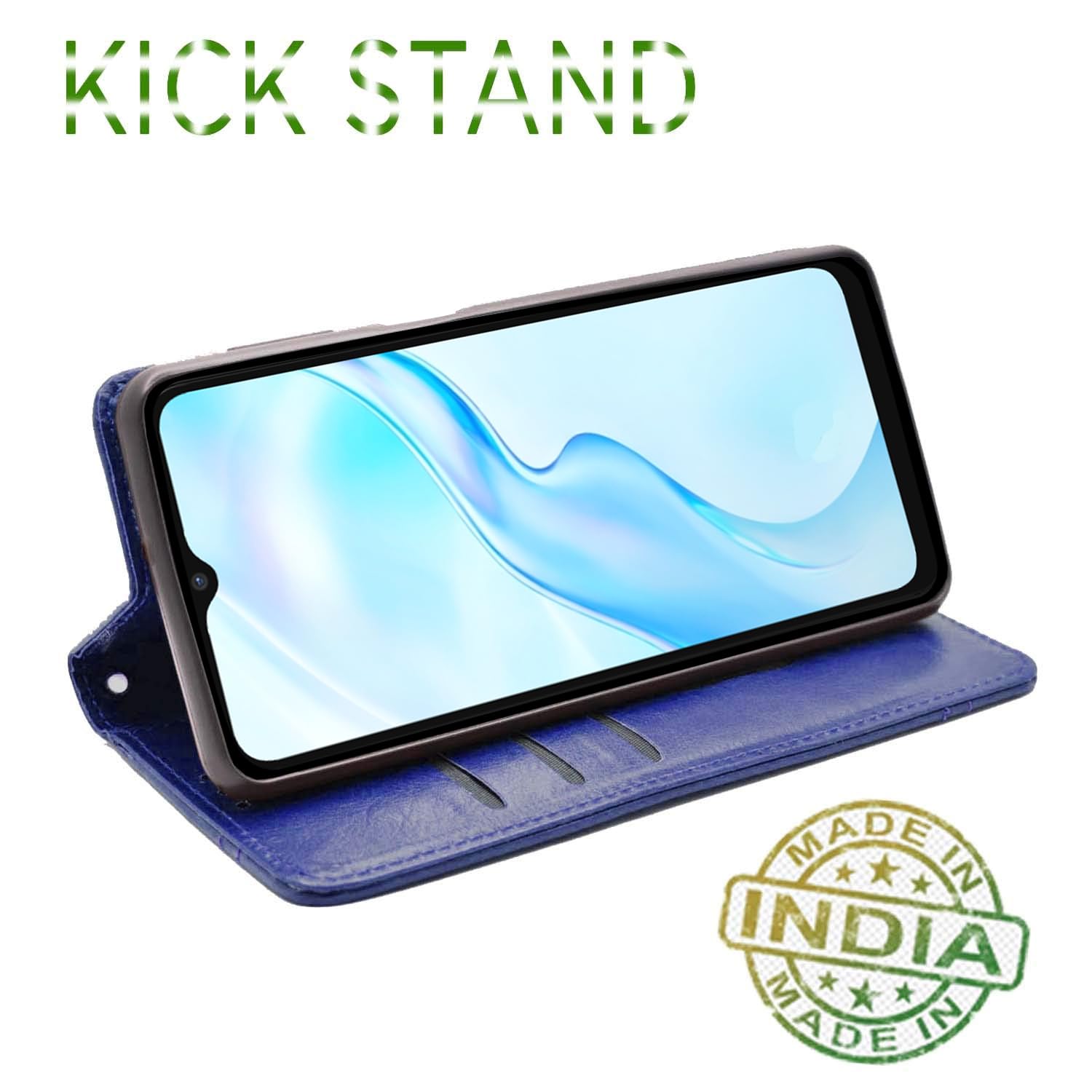 Vivo Y21 2021 mobile flip cover in blue by Pikkme – photo 4