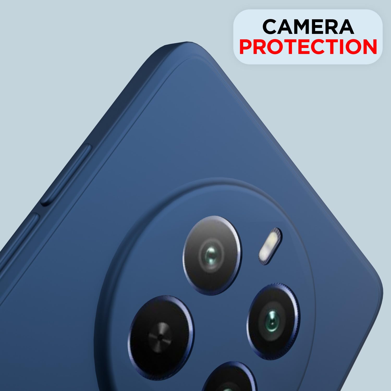 Pikkme Realme 12 Pro 5G Liquid Silicone Back Cover (Blue)
