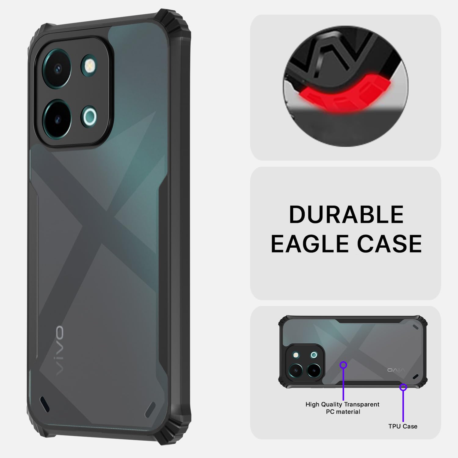 Black mobile cover for Vivo Y28 4G – Pikkme – photo 5