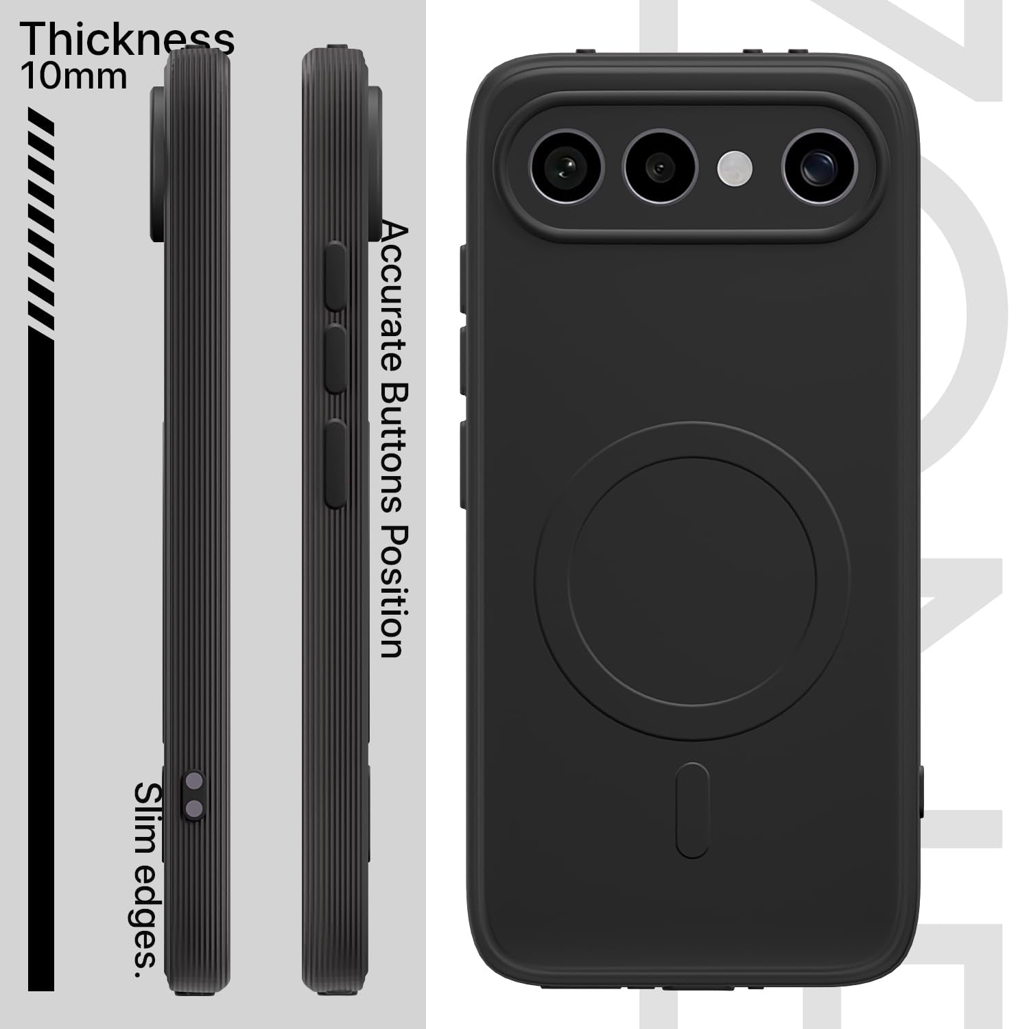 Black phone cover for Vivo X300 FE 5G – Pikkme – photo 3