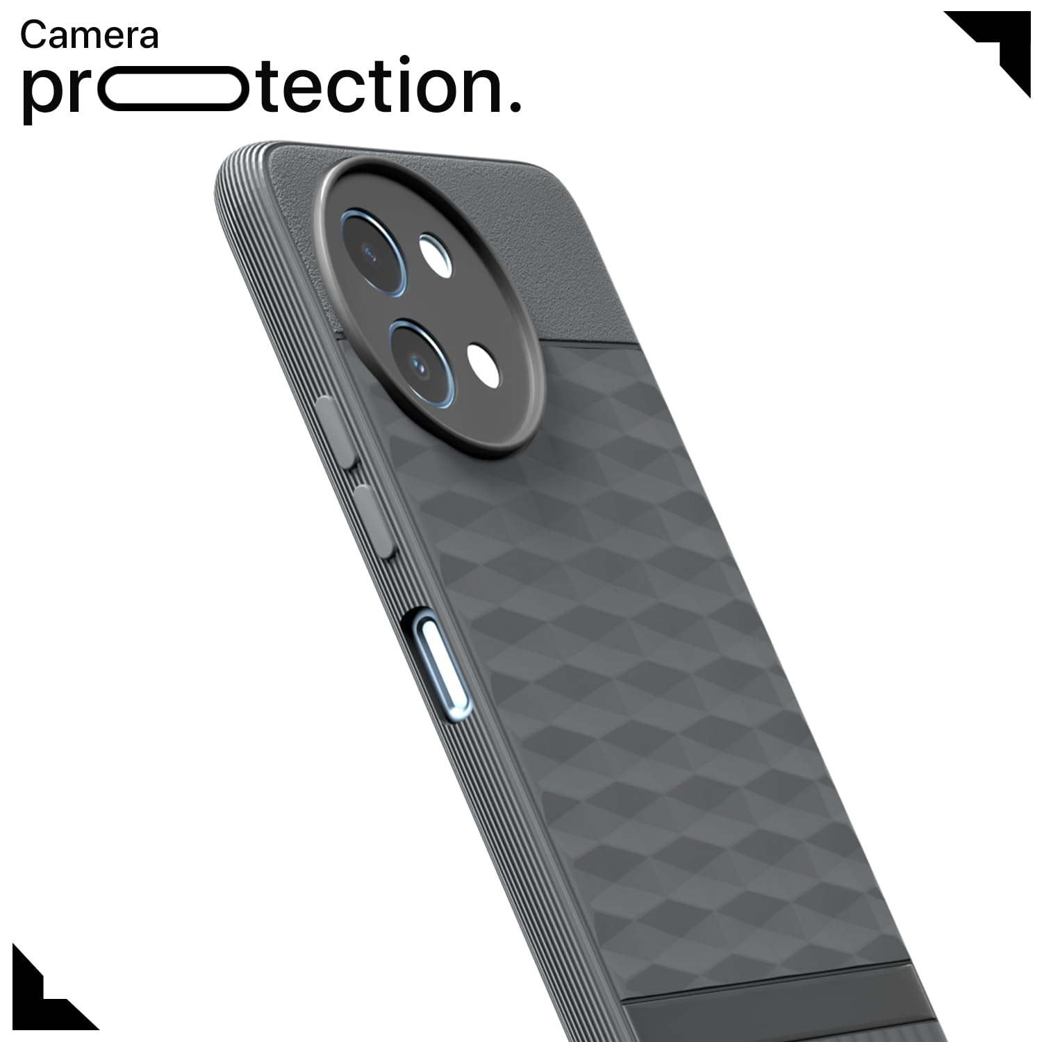 Pikkme Vivo Y58 5G / Vivo T3x 5G / Vivo Y200i 5G Gencase Back Cover (Grey)