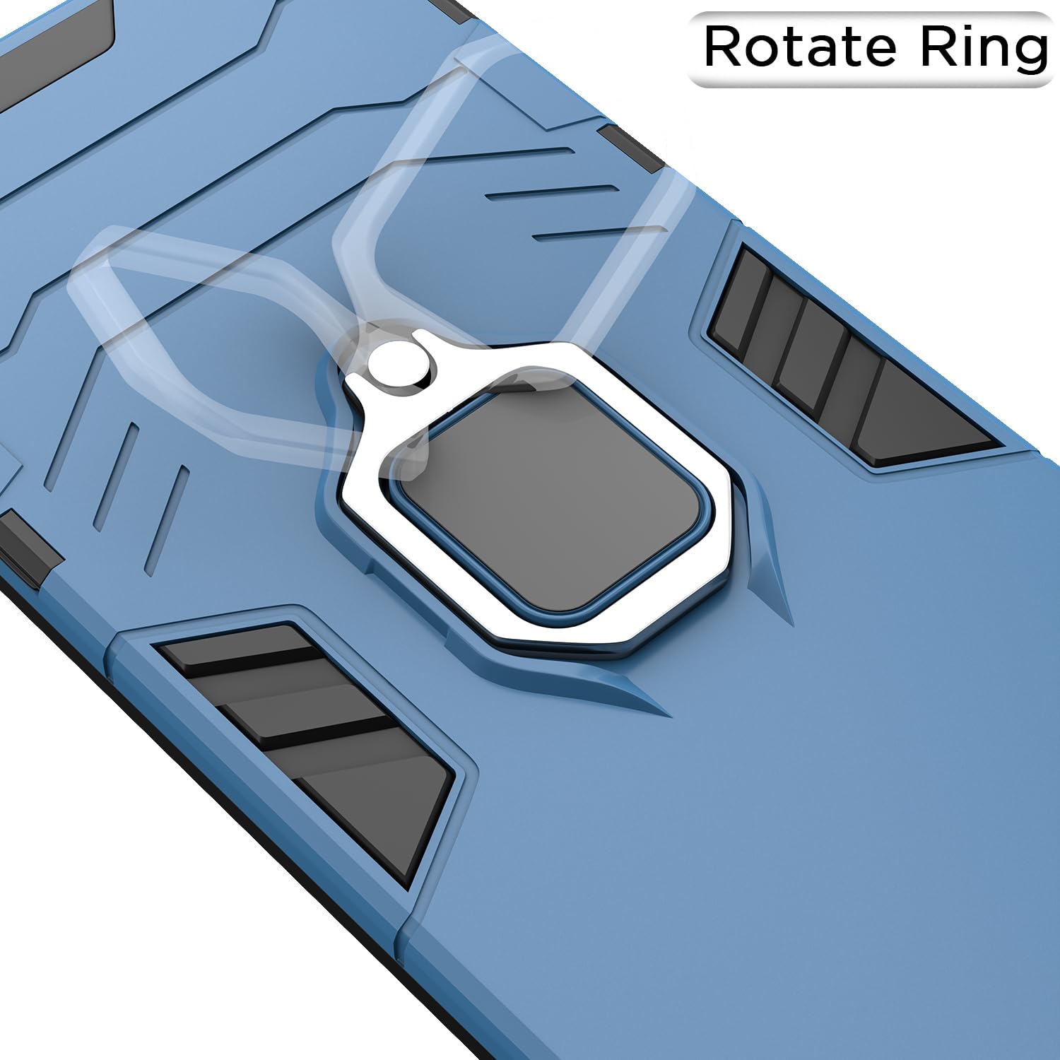 Pikkme Realme 9 4G / Realme 9 Pro Plus 5G D5 Tough Armor Back Cover | Blue
