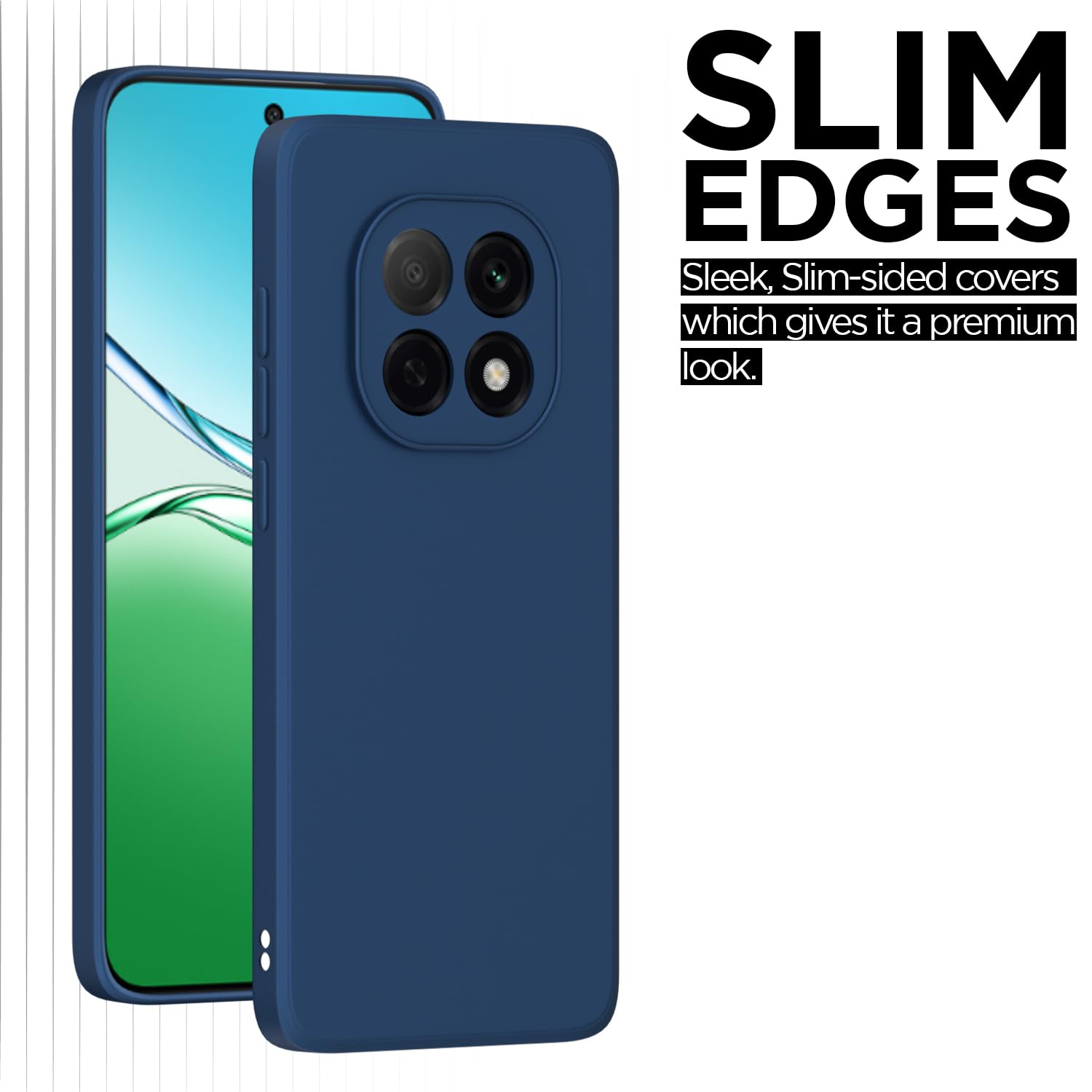 Pikkme Oppo F29 Pro 5G Soft Matte Silicone Shockproof Case (Blue)