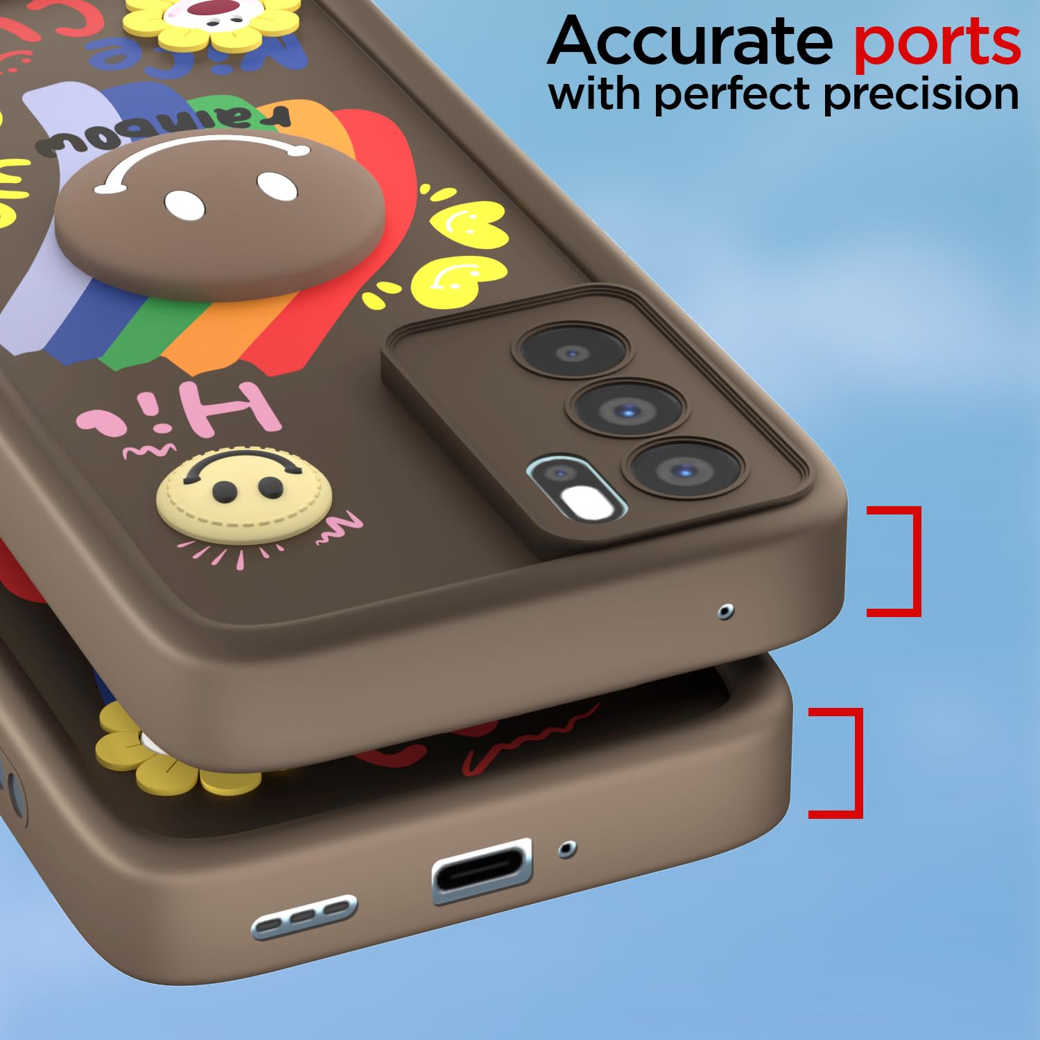 Pikkme Oppo Reno 6 Pro 5G Soft Silicone brown mobile cover – photo 4