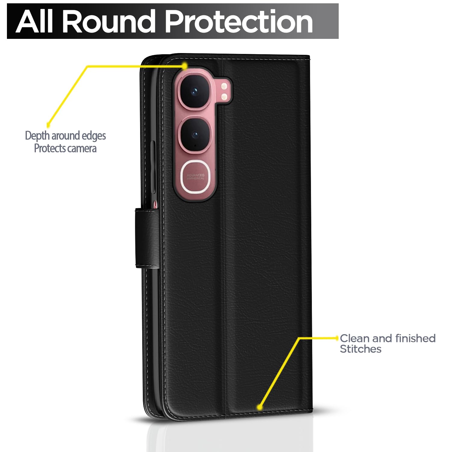 Pikkme Vivo Y31 5G black flip case – photo 4