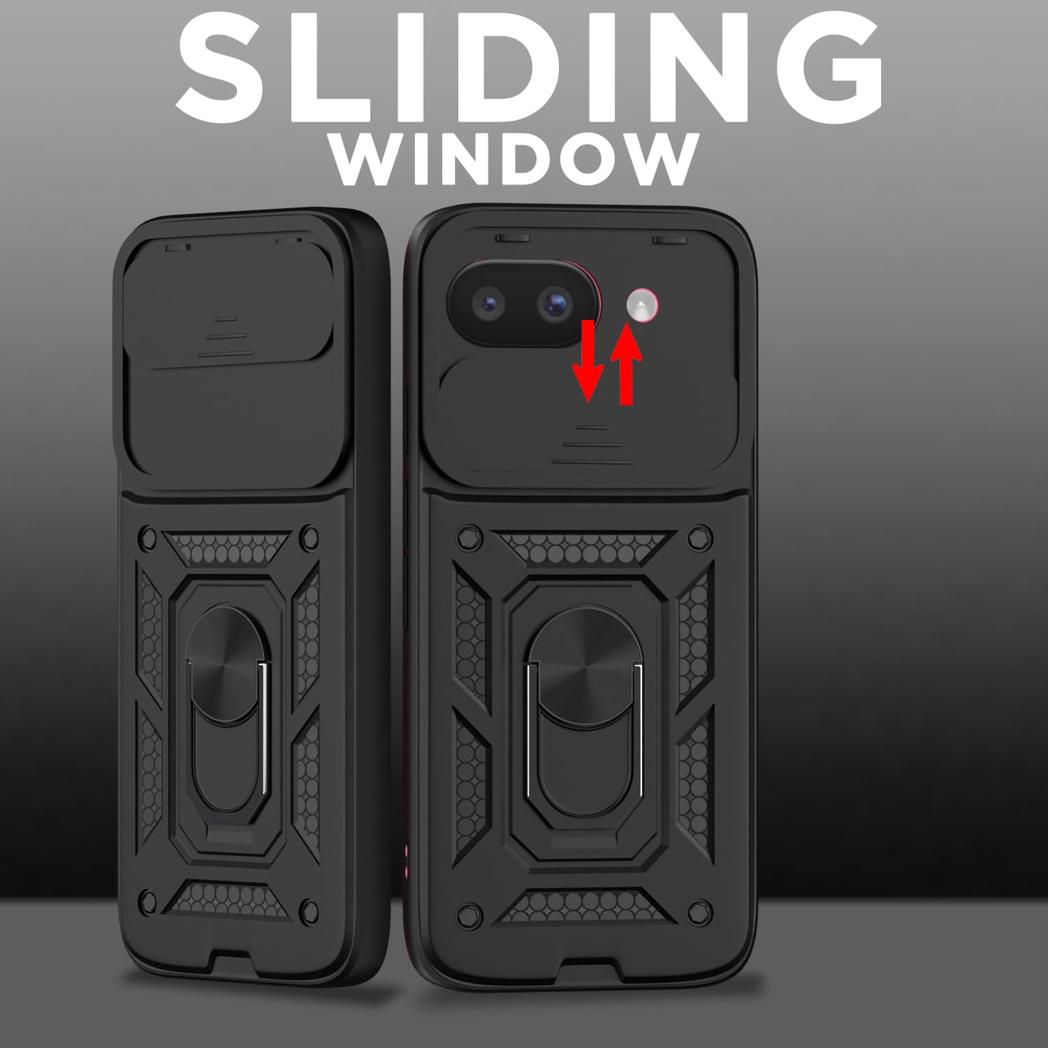 Pikkme Google Pixel 9A D10 Tough Armor Back Cover (Black)