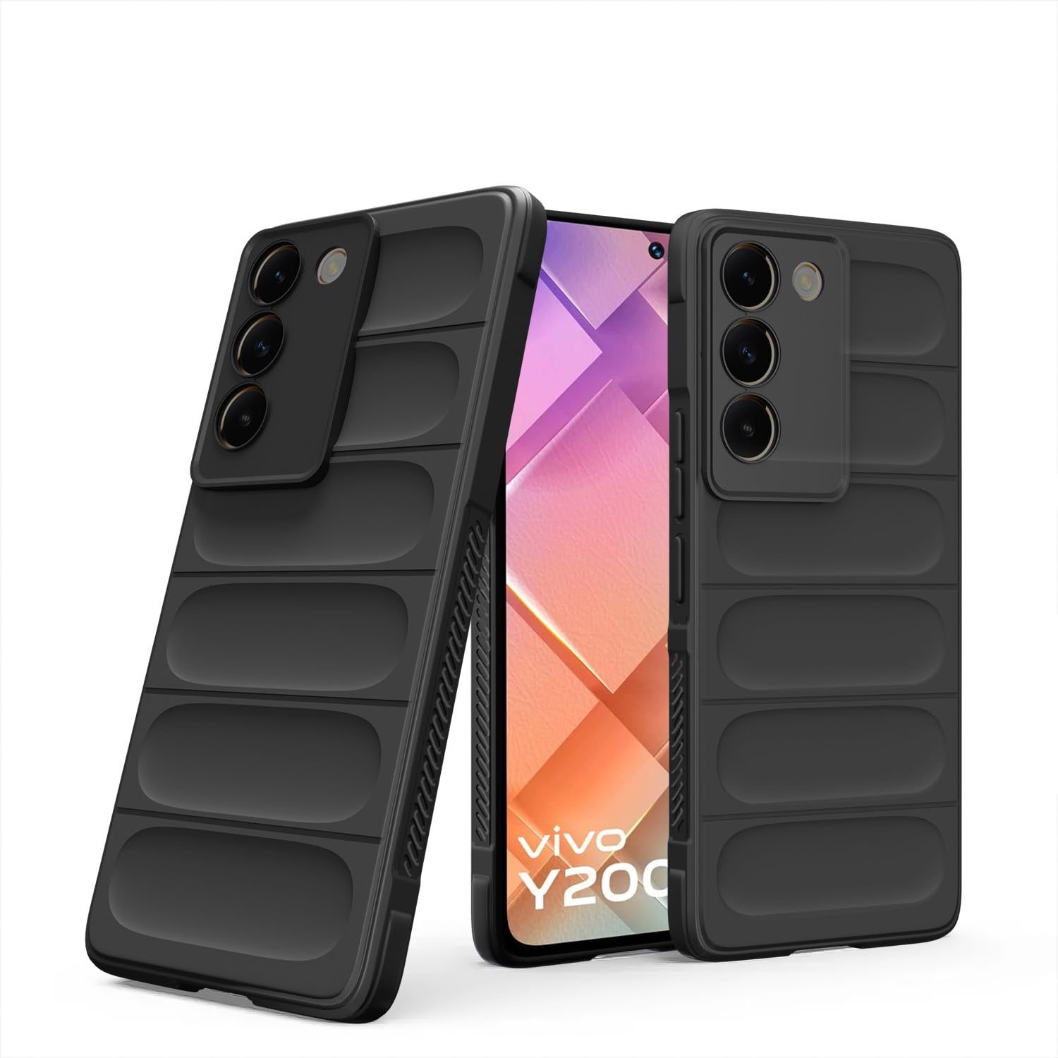 Pikkme black phone cover for Vivo T3/Y200e 5G