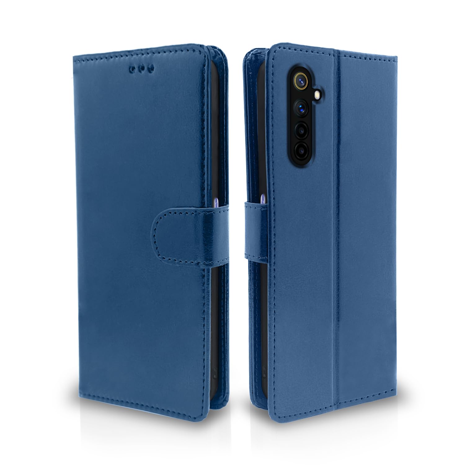 Pikkme Realme 6 Vintage Flip Cover | Blue