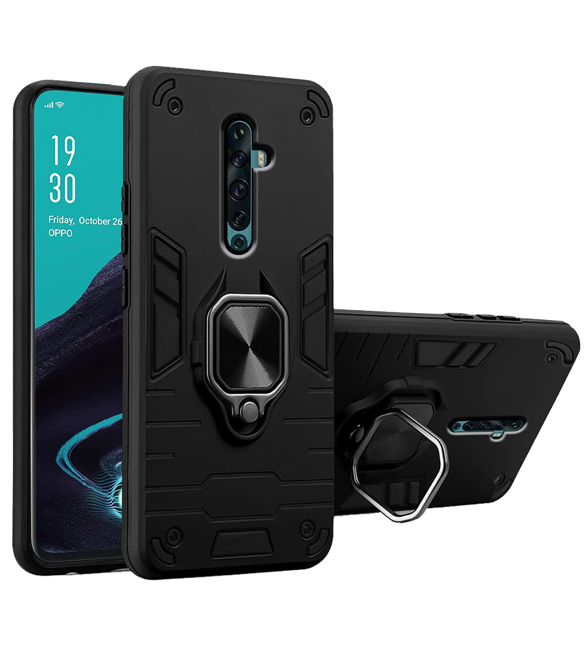 Black D5 Tough Armor mobile cover for Oppo Reno 2F – Pikkme