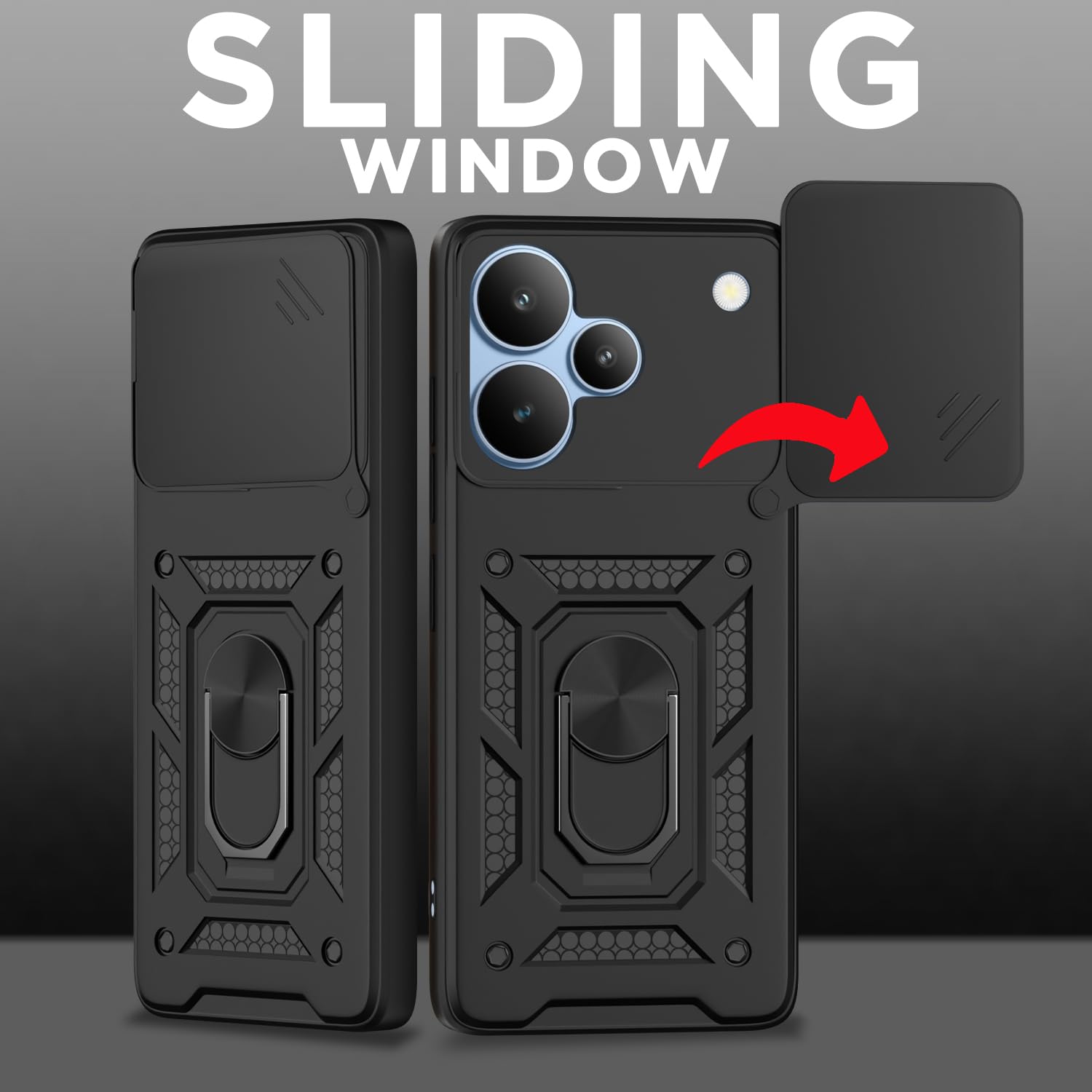 Pikkme Realme P4 5G D10 Camera Shield black phone cover – photo 2