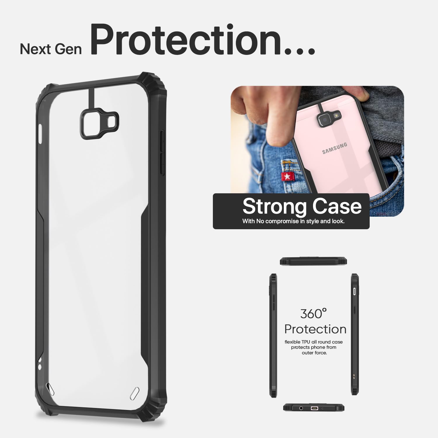 Pikkme Samsung Galaxy J7 Prime Eagle Back Cover (Black)