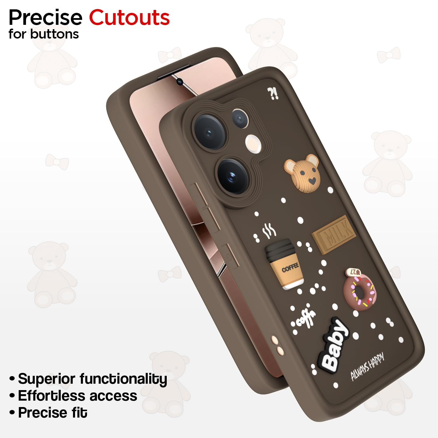 Pikkme brown phone cover for Vivo V60 5G/T4 Pro 5G/3D – photo 6