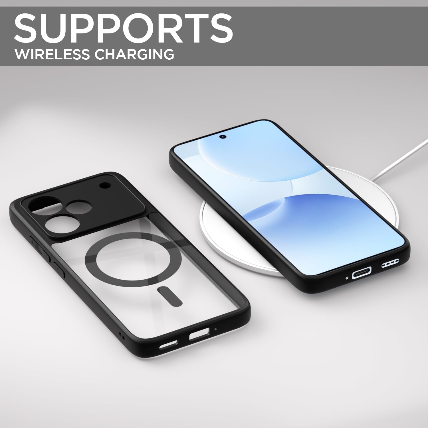 Pikkme black mag-safe MagSafe back cover for Realme P4 5G – photo 7