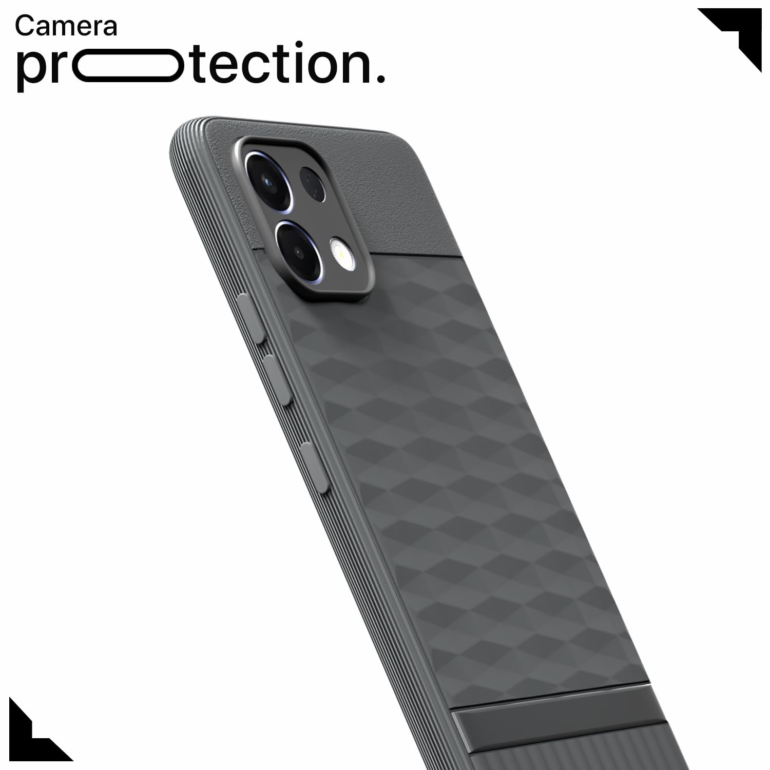 Pikkme Oppo K13 5G Shockproof Soft Flexible Gencase Back cover (Grey)