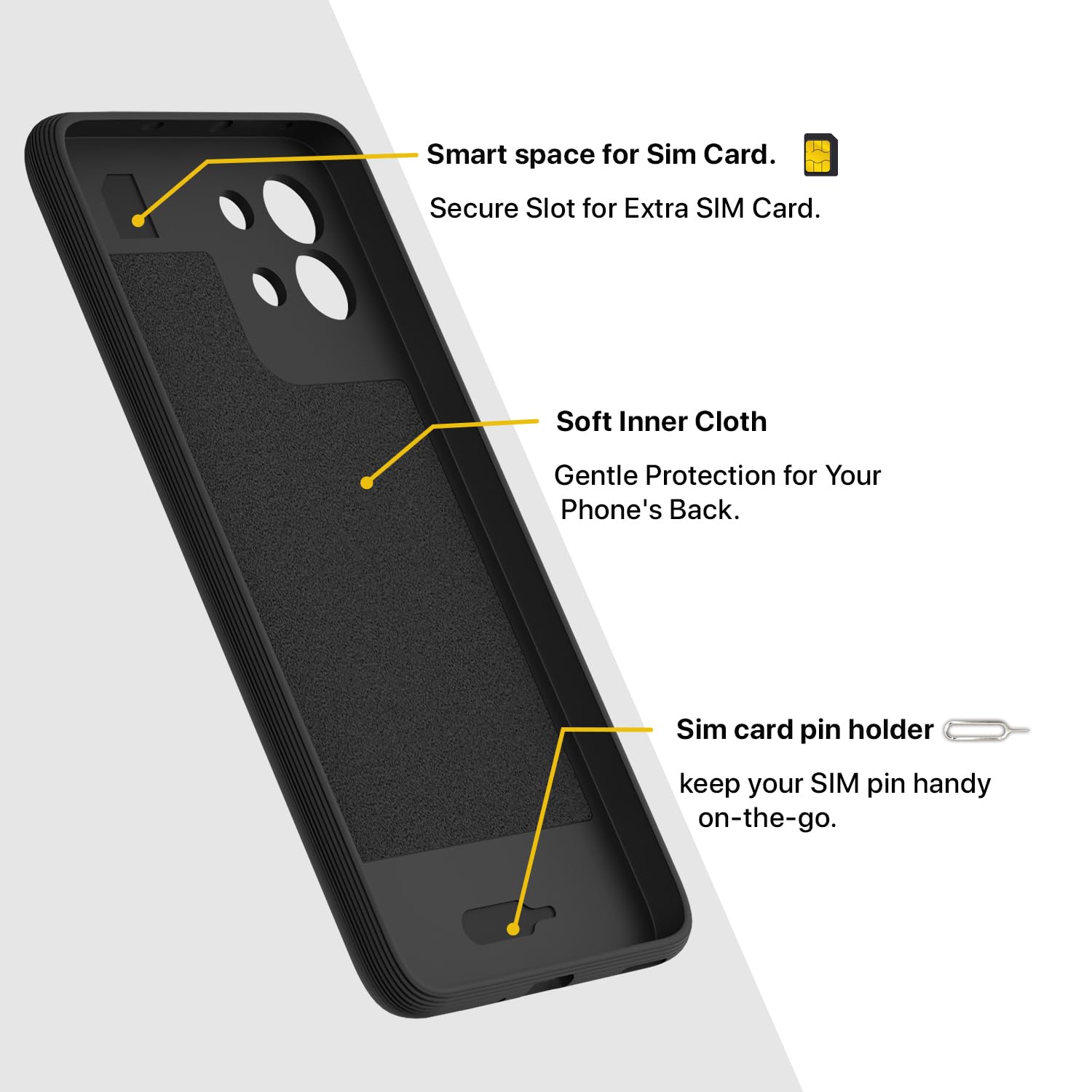 Pikkme Oppo K13 5G Shockproof Soft Flexible Gencase Back cover (Black)