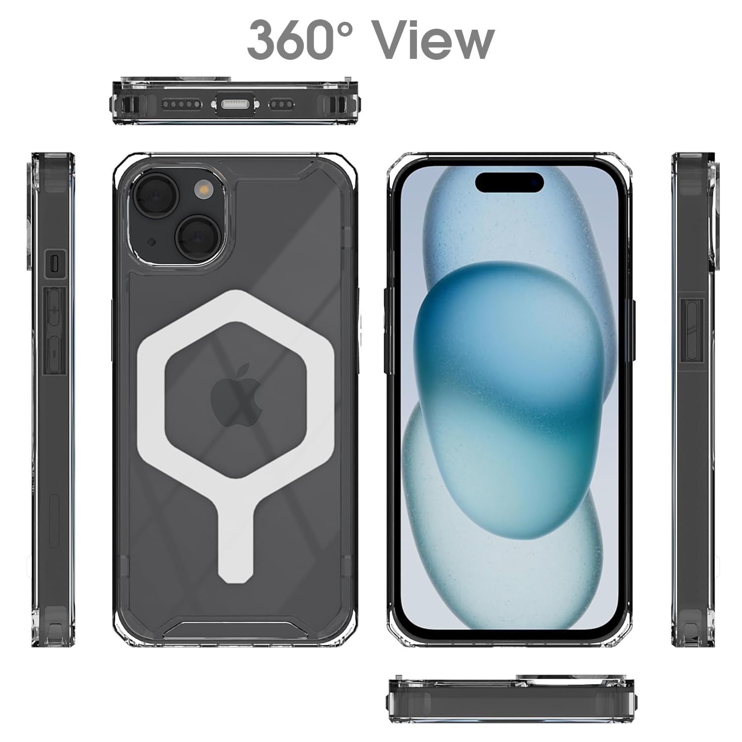 iPhone 15 Hybrid back cover in transparent mag-safe by Pikkme – photo 7