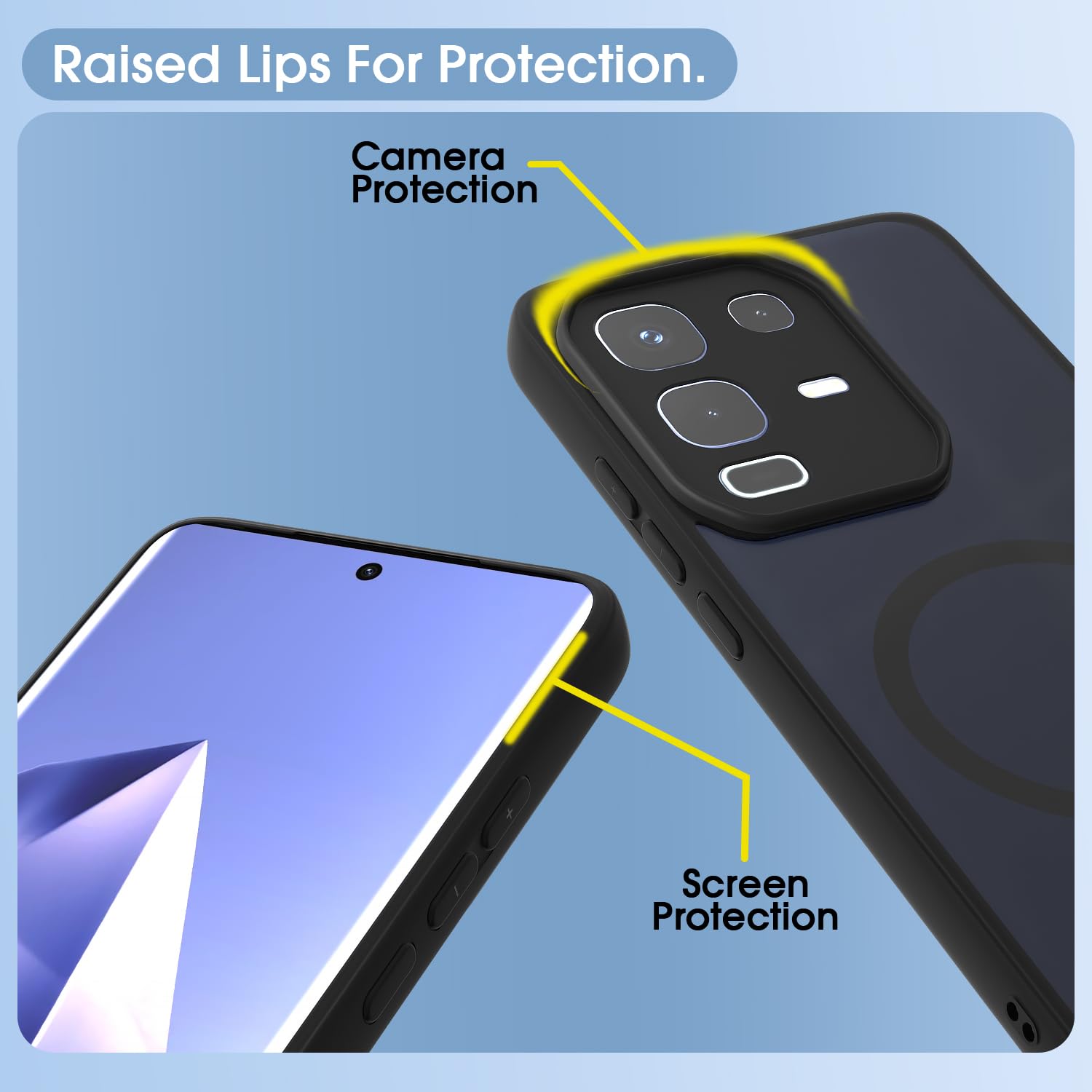 Black smoke mag-safe MagSafe mobile cover for Infinix Note 50s 5G – Pikkme – photo 4