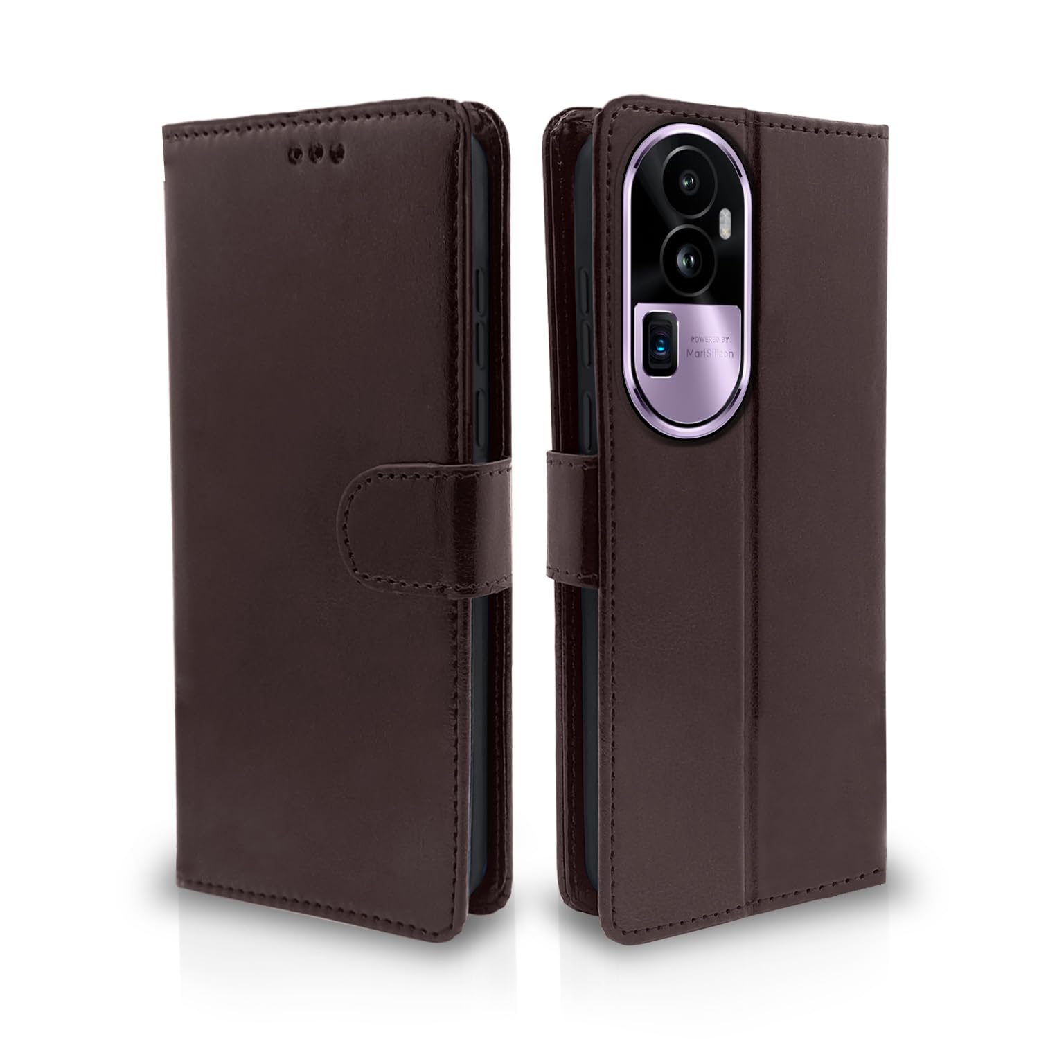 Oppo Reno 10 Pro Plus 5G flip case in coffee by Pikkme