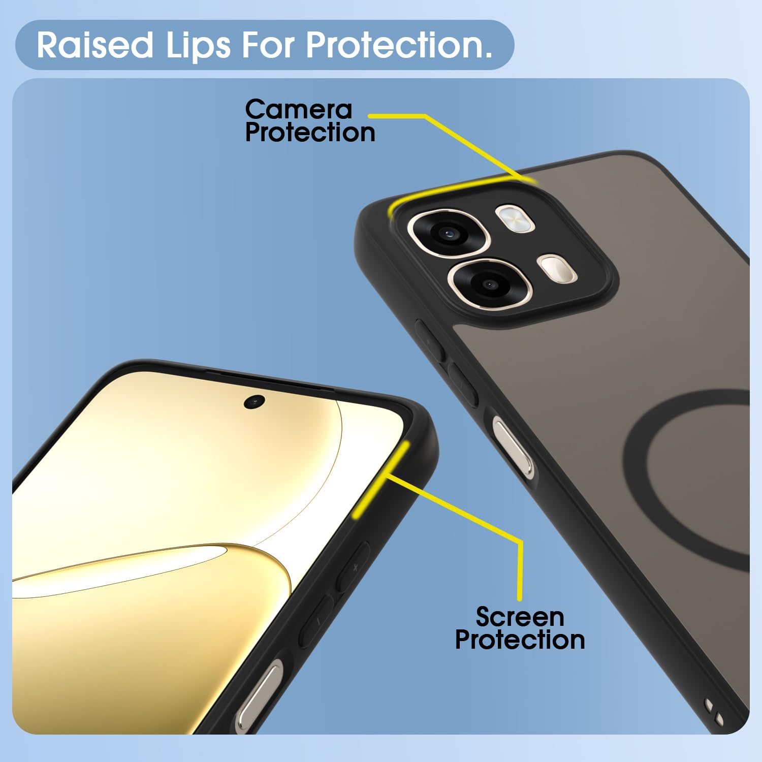 Oppo A6 Pro 5G phone cover in black smoke mag-safe by Pikkme – photo 4