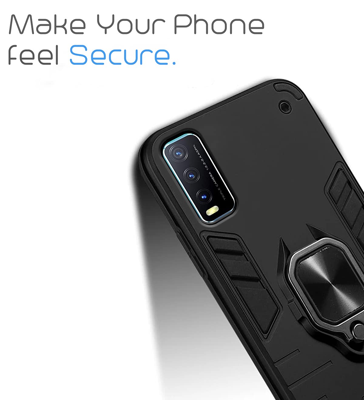 Black D5 Tough Armor mobile back cover for Vivo Y20, Vivo Y20i – Pikkme – photo 6