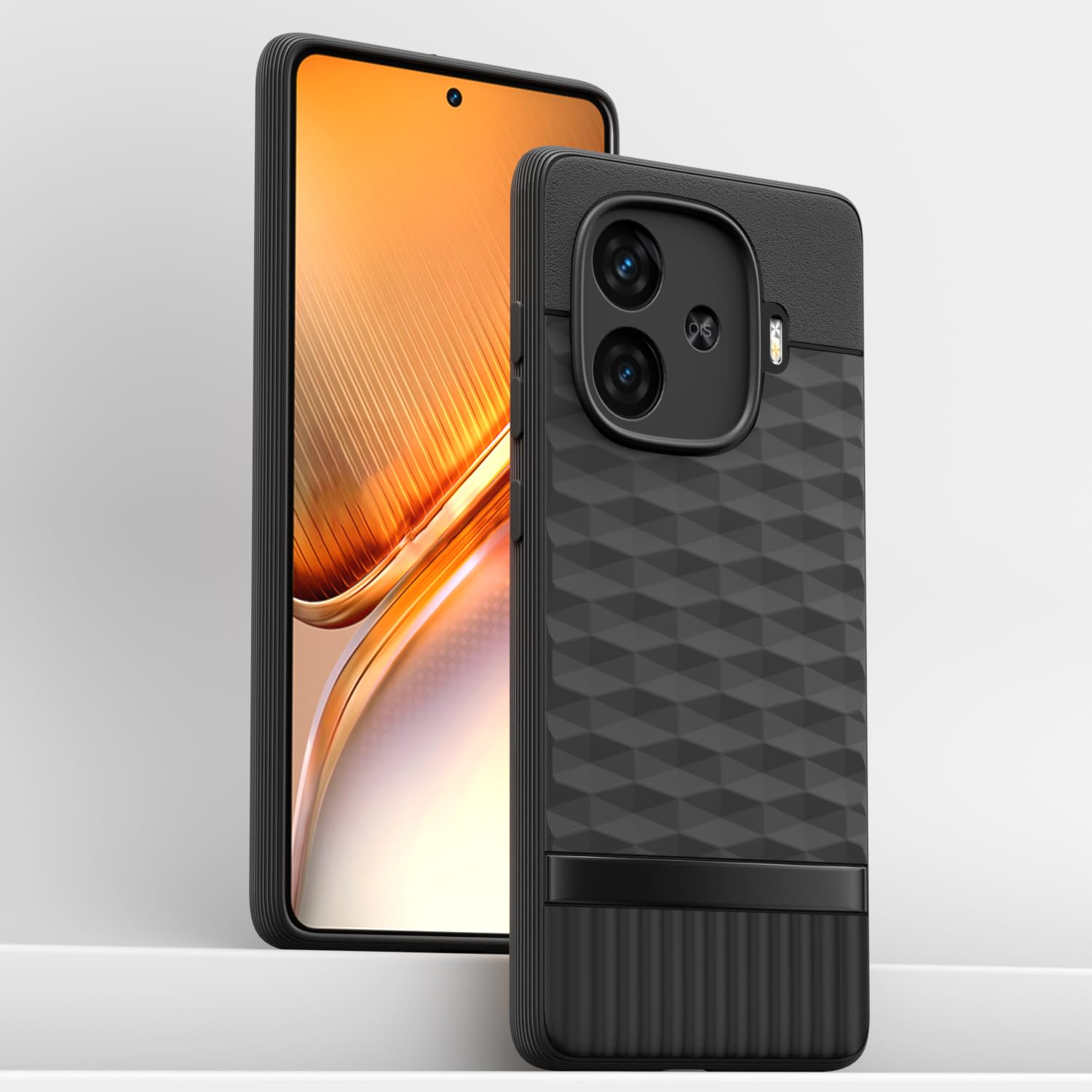 Pikkme iQOO Neo 10R 5G / iQOO Z9 Turbo 5G / Vivo Y200 GT 5G Shockproof Soft Flexible Gencase Back Cover (Black)