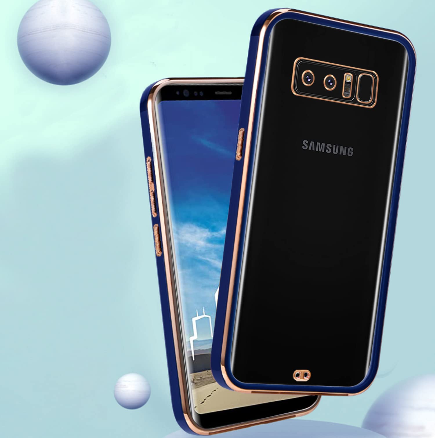 Pikkme Samsung Note 8 blue mobile back cover – photo 4