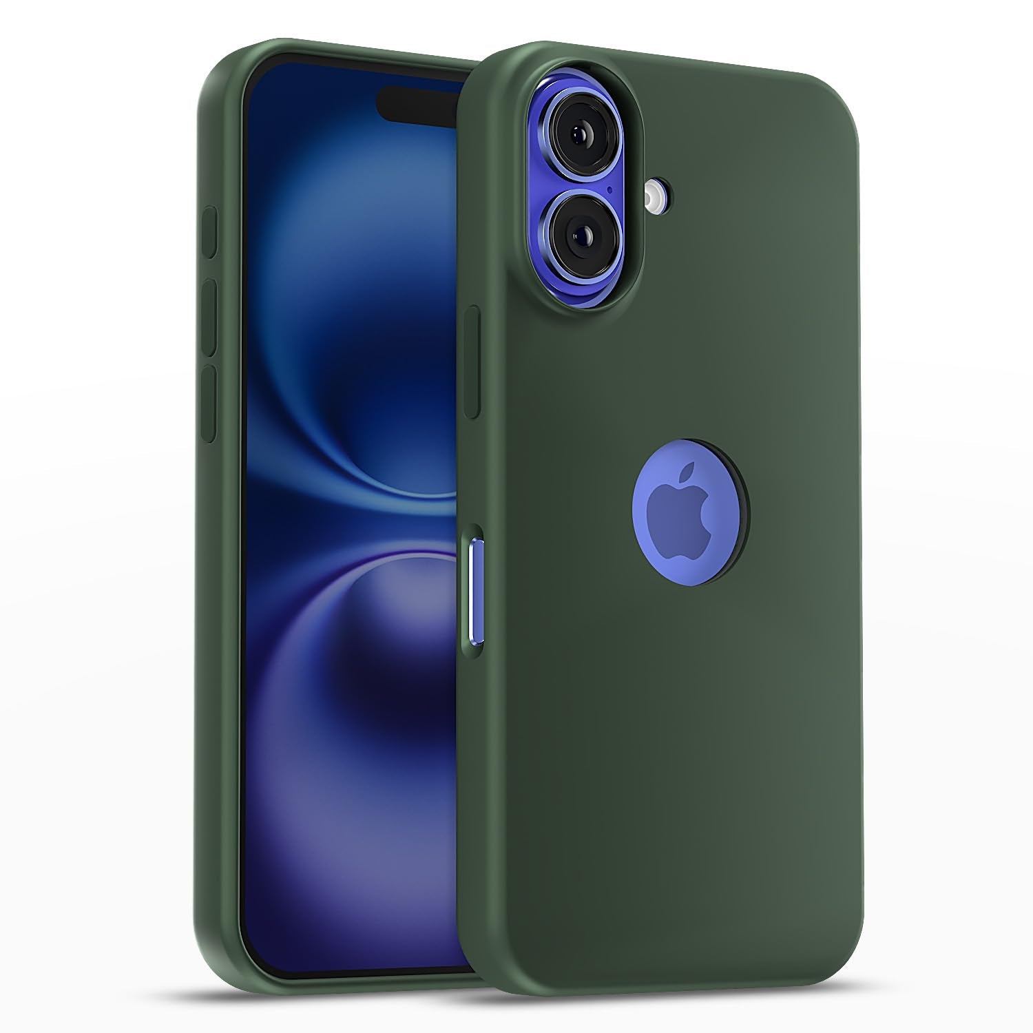 Pikkme iPhone 16 Plus Super Soft Silicone Back Cover - Atrovirens