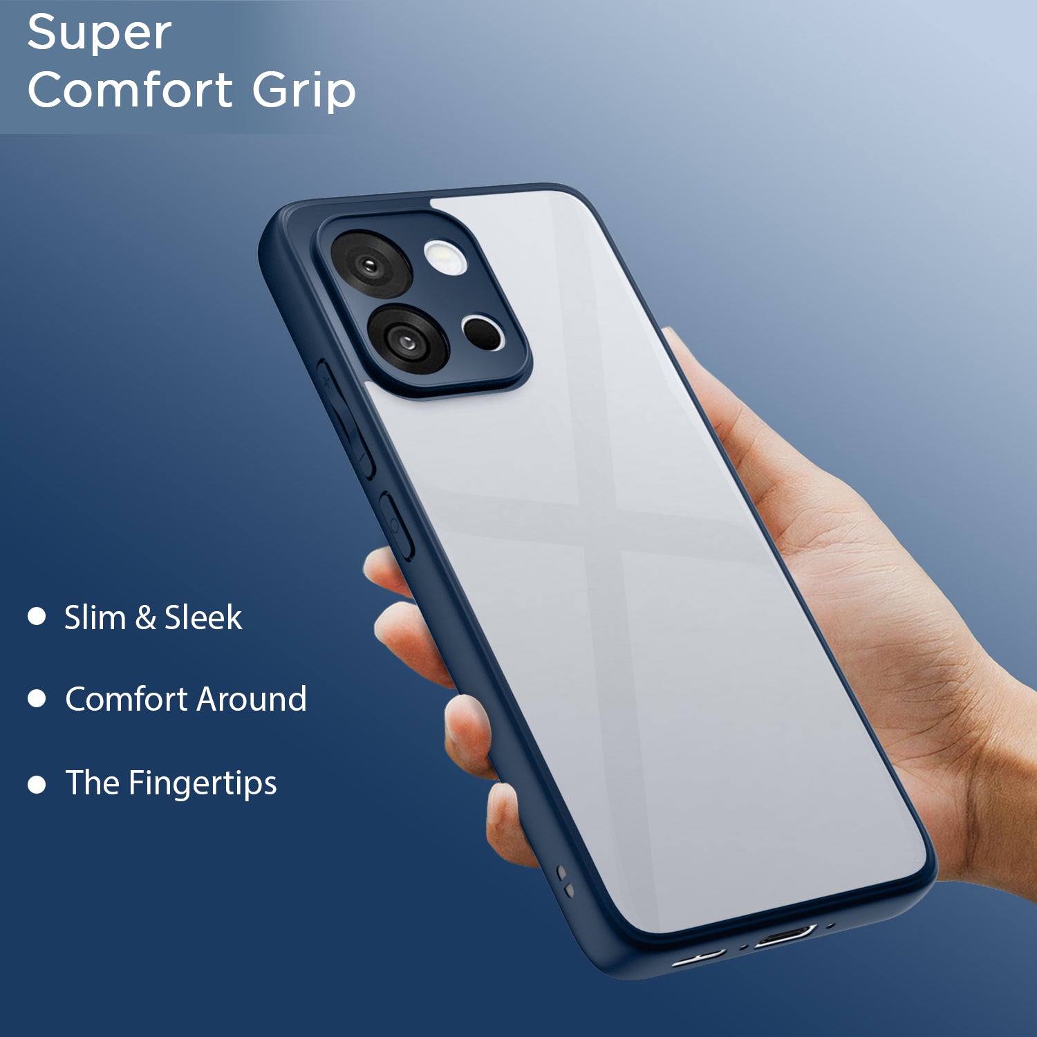 Pikkme OnePlus 13s 5G Eagle 2 Shockproof Sleek Hybrid Armor Back Cover (Blue)