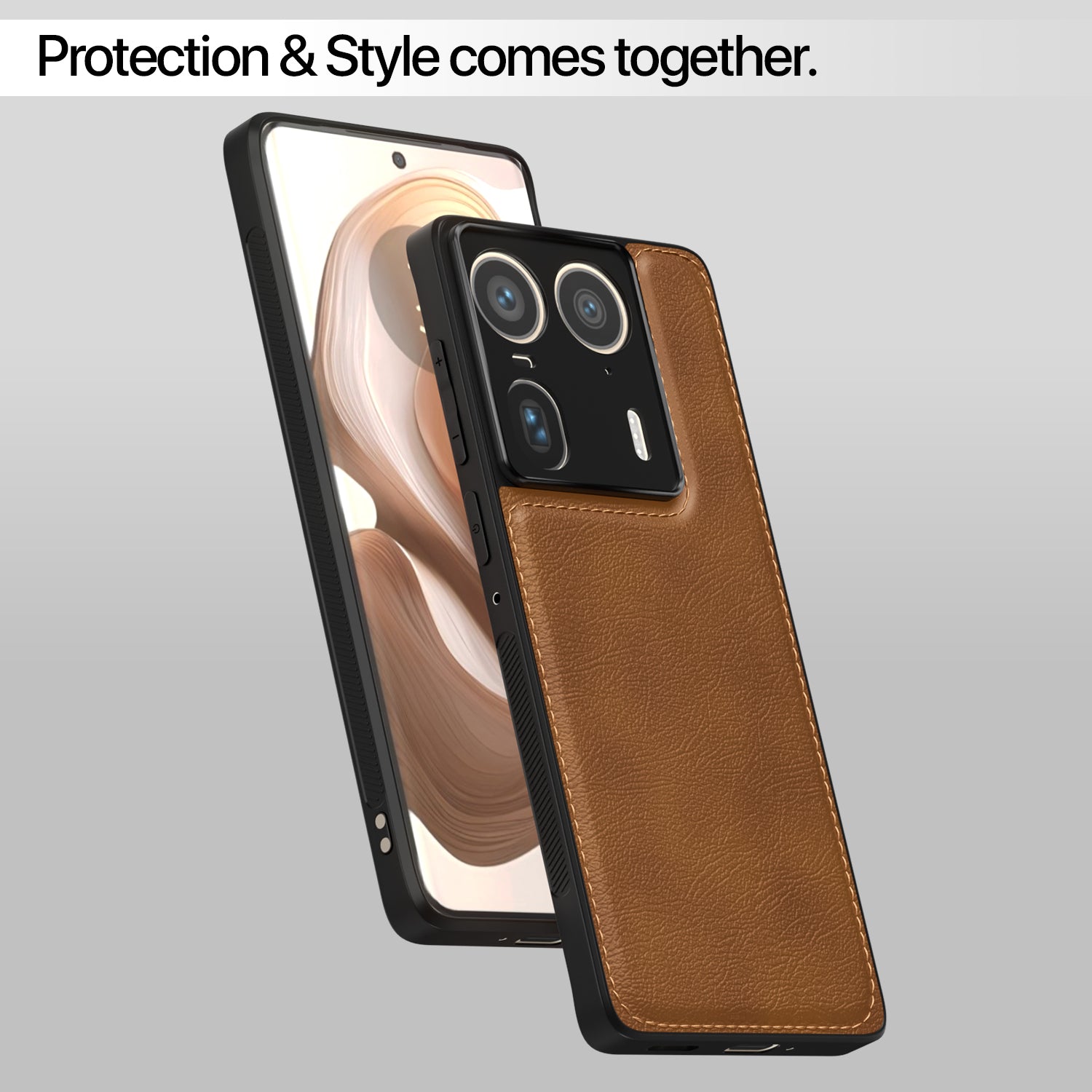 Pikkme Moto Edge 50 Ultra 5G Leatherback Back Case | Brown