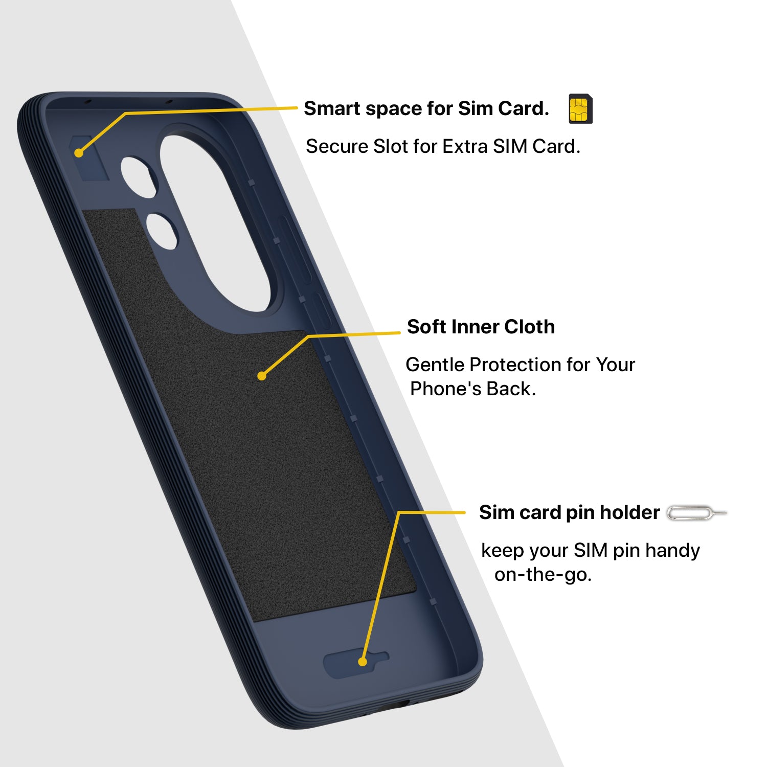 Pikkme Vivo X200 Fe 5G Shockproof Soft Flexible Gencase Back cover (Blue)