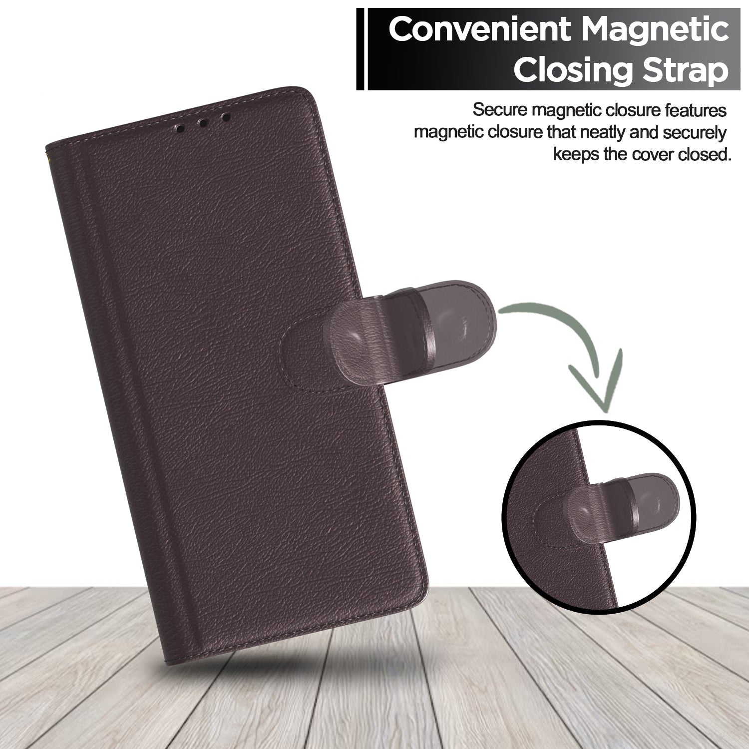 Pikkme Vivo X300 Pro 5G Premium Leather Finish Vintage Flip Cover (Coffee)