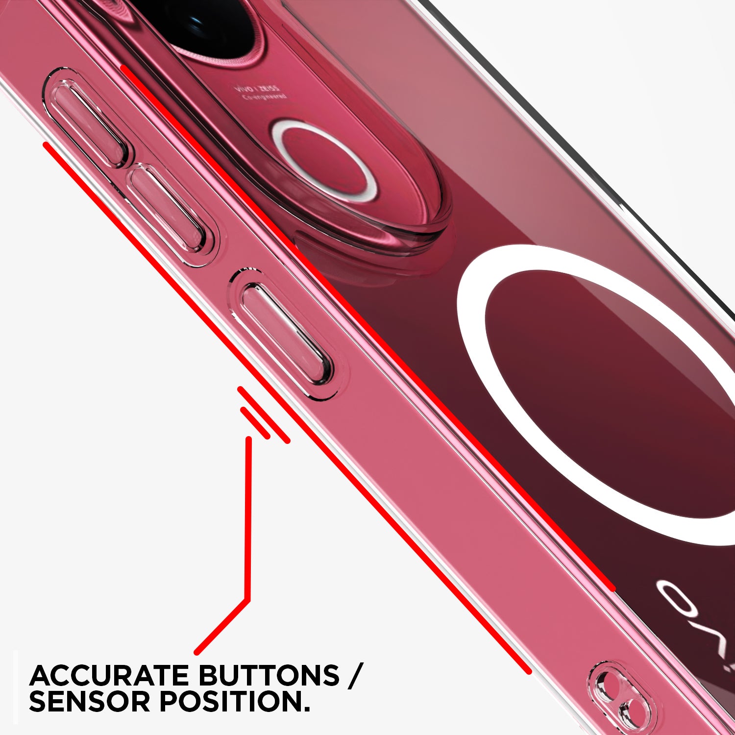Pikkme Vivo V50 5G / V50e 5G Mag-Safe Shockproof PC + TPU Back Cover (Transparent)