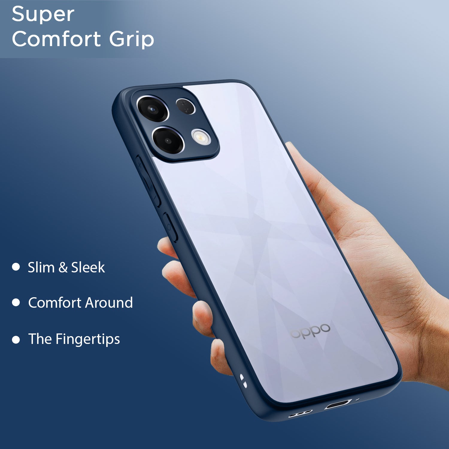 Pikkme Oppo K13 5G Eagle 2 Shockproof Sleek Hybrid Armor Back Cover (Blue)