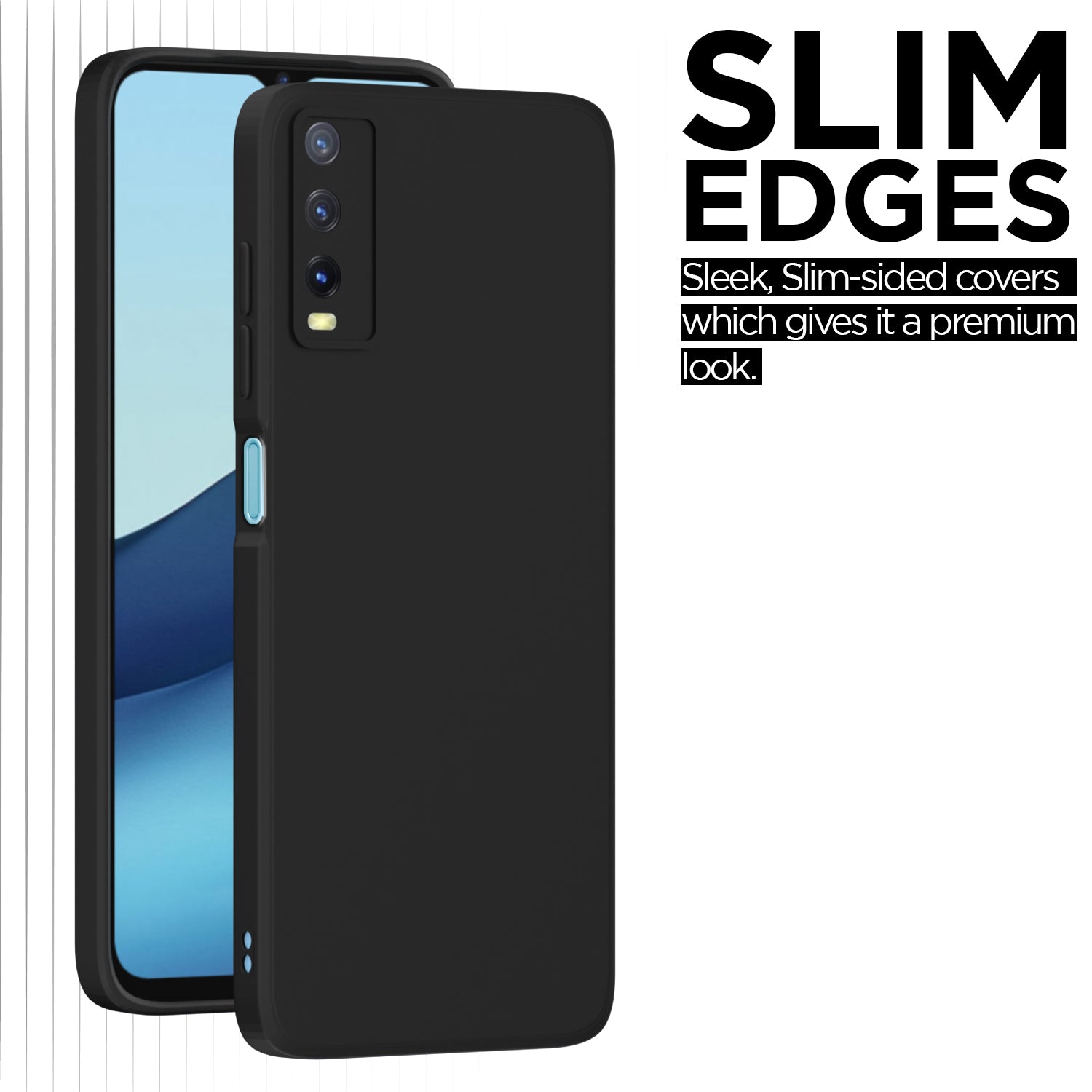 Pikkme Vivo Y12s / Y20 / Y20i / Y20G Liquid Silicone Back Cover | Black