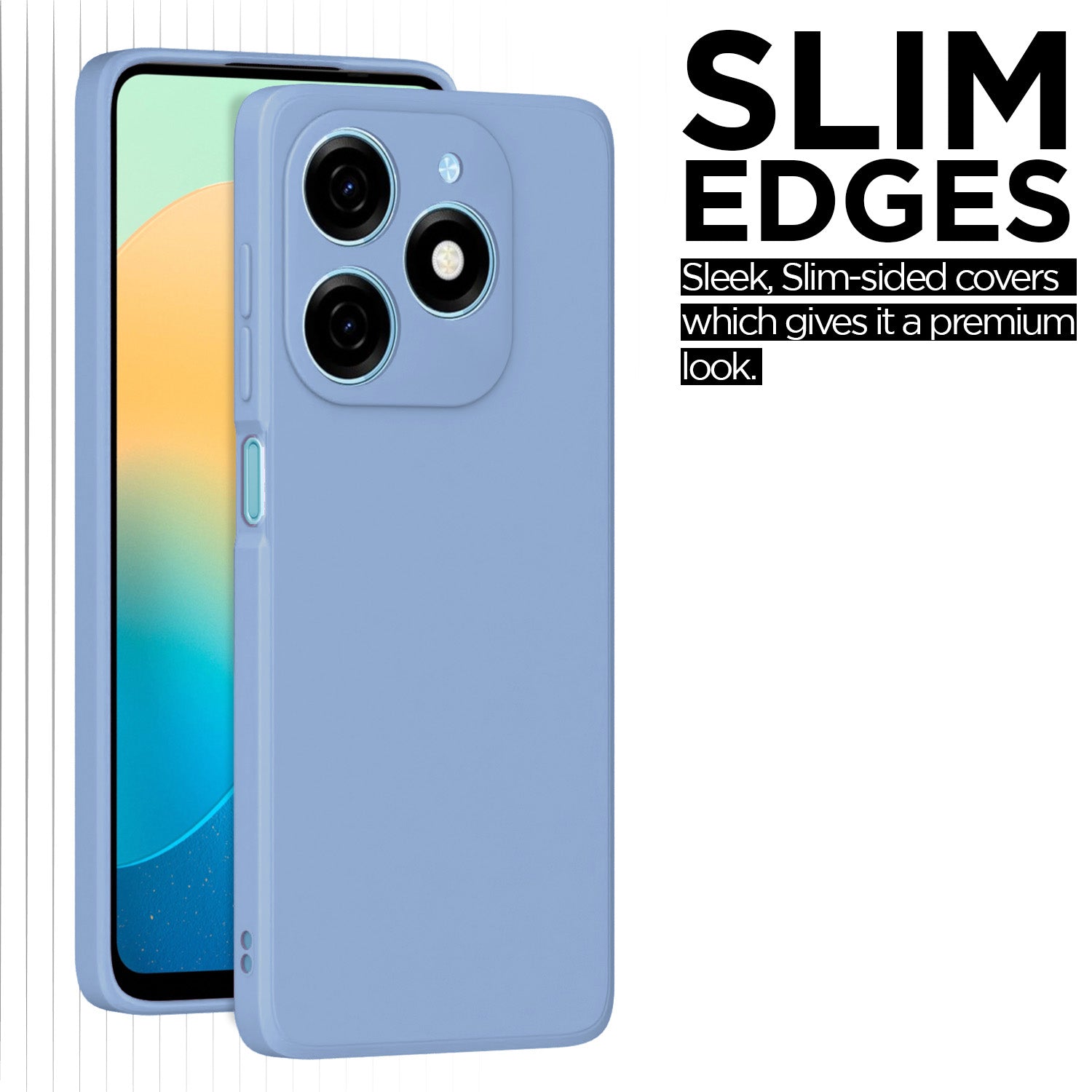 Pikkme Tecno Spark GO 2024 Soft Matte Liquid Silicone Back Cover (Aqua Blue)