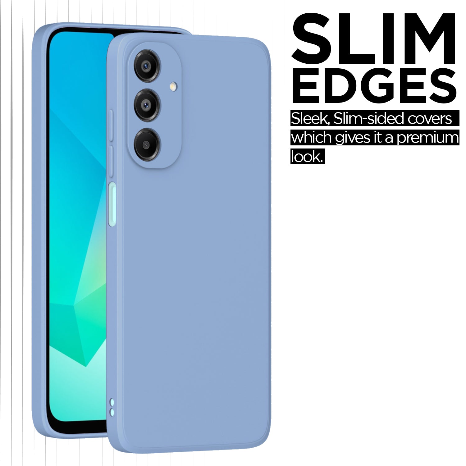 Pikkme Samsung Galaxy A16 5G Soft Matte Liquid Silicone Back Cover (Aqua Blue)