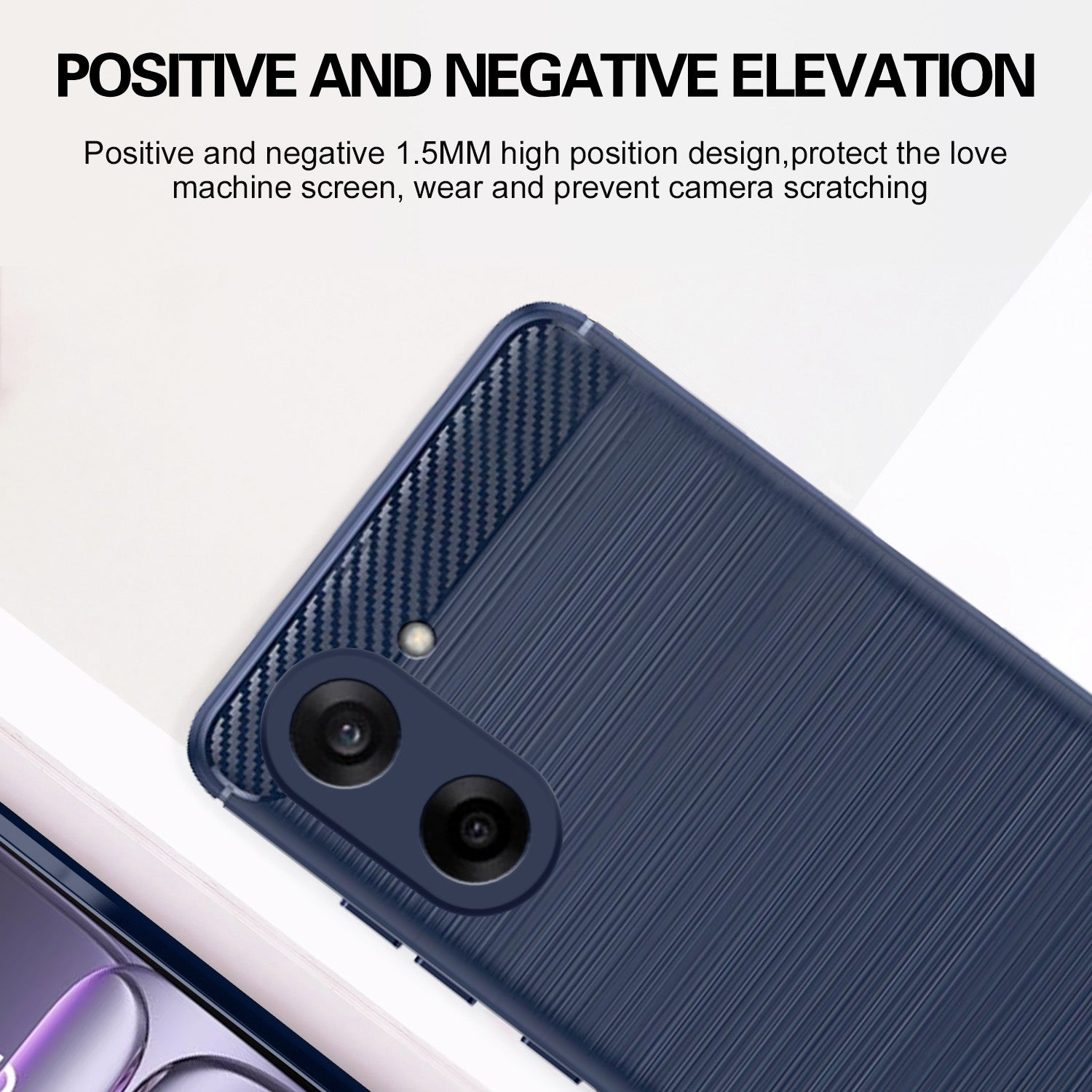 Pikkme Hybrid Carbon Fiber Back Cover (Blue)